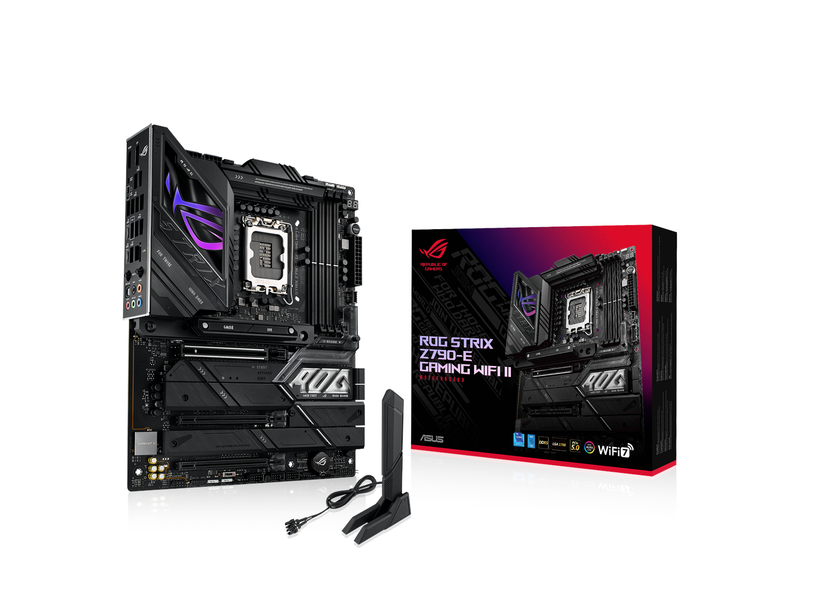 ASUS ROG STRIX Z790-E GAMING WIFI II Mainboard - Intel Z790 - Intel LGA1700 socket - DDR5 RAM - ATX