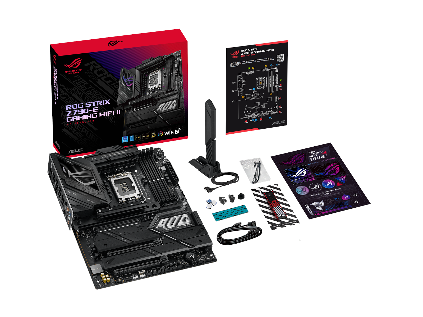 ASUS ROG STRIX Z790-E GAMING WIFI II Mainboard - Intel Z790 - Intel LGA1700 socket - DDR5 RAM - ATX
