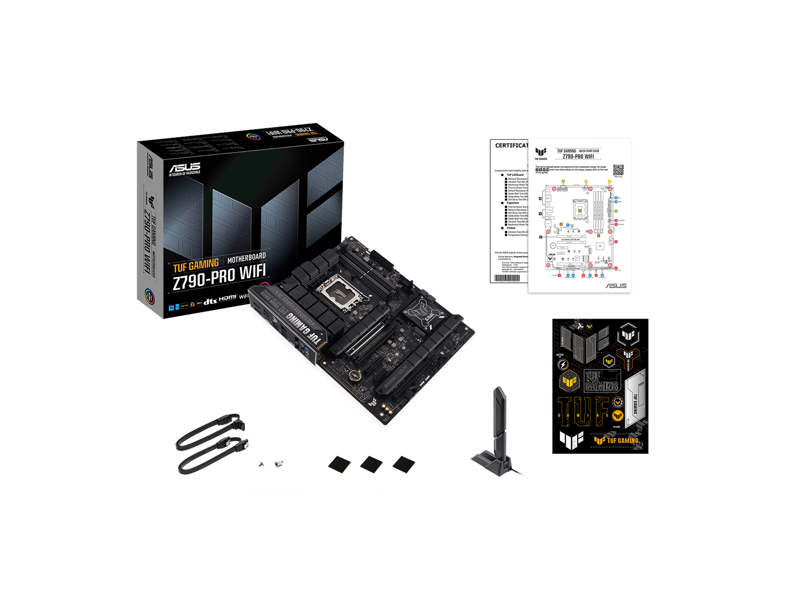 ASUS TUF GAMING Z790-PRO WIFI Mainboard - Intel Z790 - Intel LGA1700 socket - DDR5 RAM - ATX