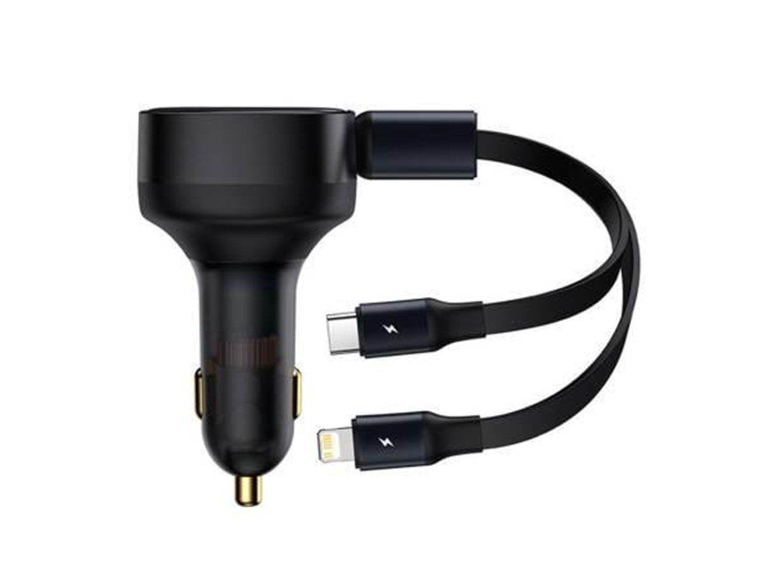 Baseus Car Charger  Enjoyment with cable USB-C + Lightning 3A 30W (Black)