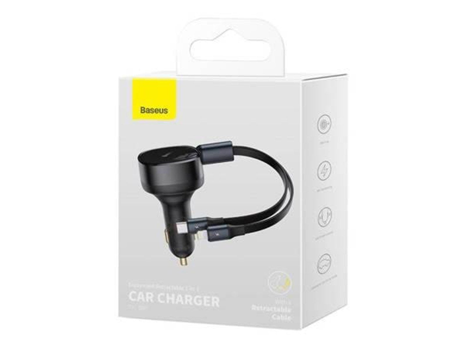 Baseus Car Charger  Enjoyment with cable USB-C + Lightning 3A 30W (Black)