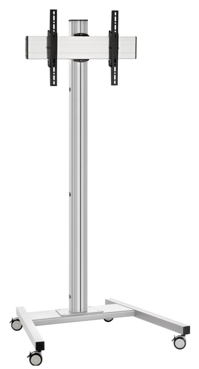Vogel's T1844S Displaywagen bis 165 cm (65') Profilhöhe 180 cm, max. 80 kg, Vesa max. 400x400, silber-schwarz