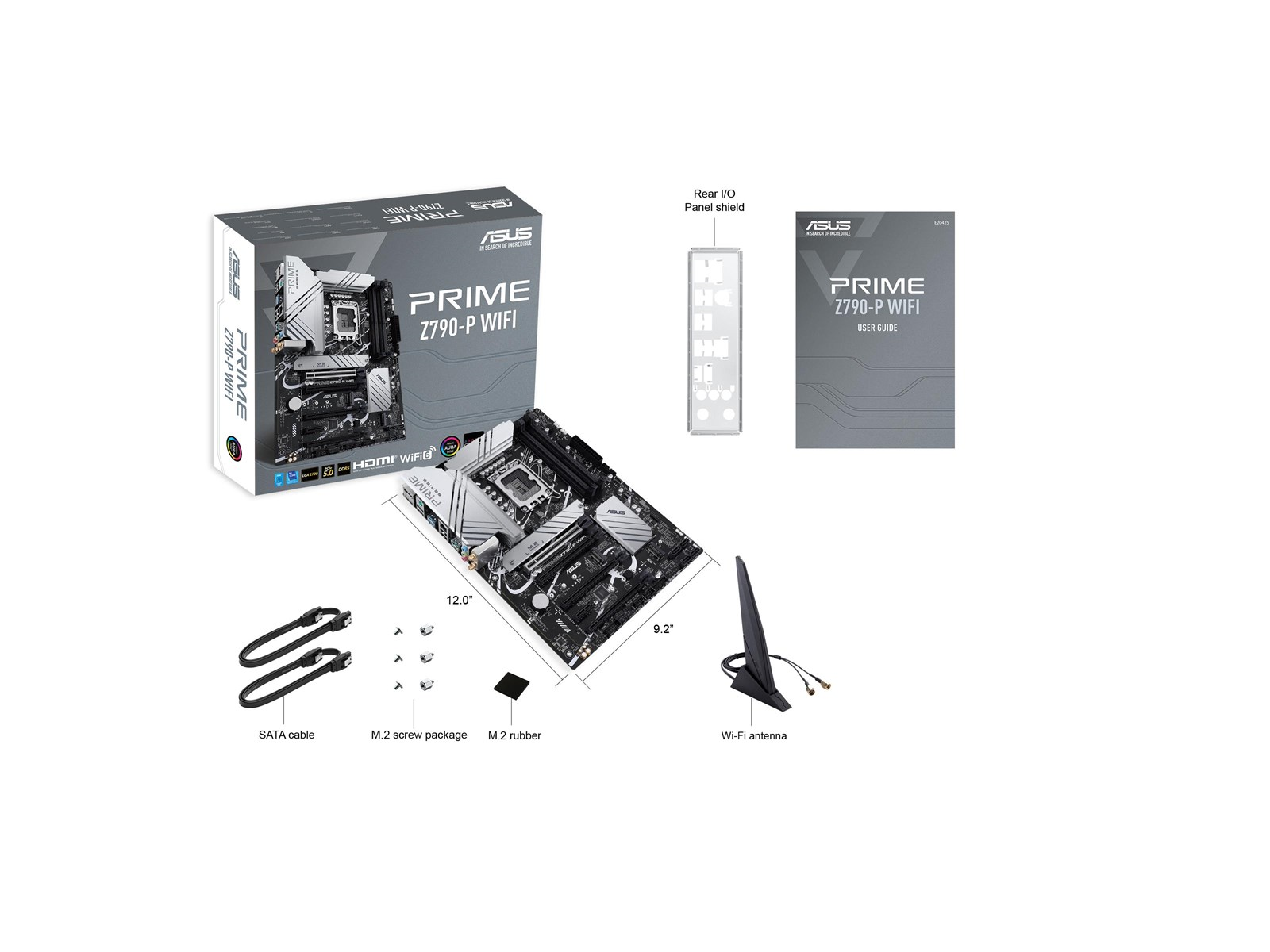 ASUS PRIME Z790-P WIFI (V2) Mainboard - Intel Z790 - Intel LGA1700 socket - DDR5 RAM - ATX