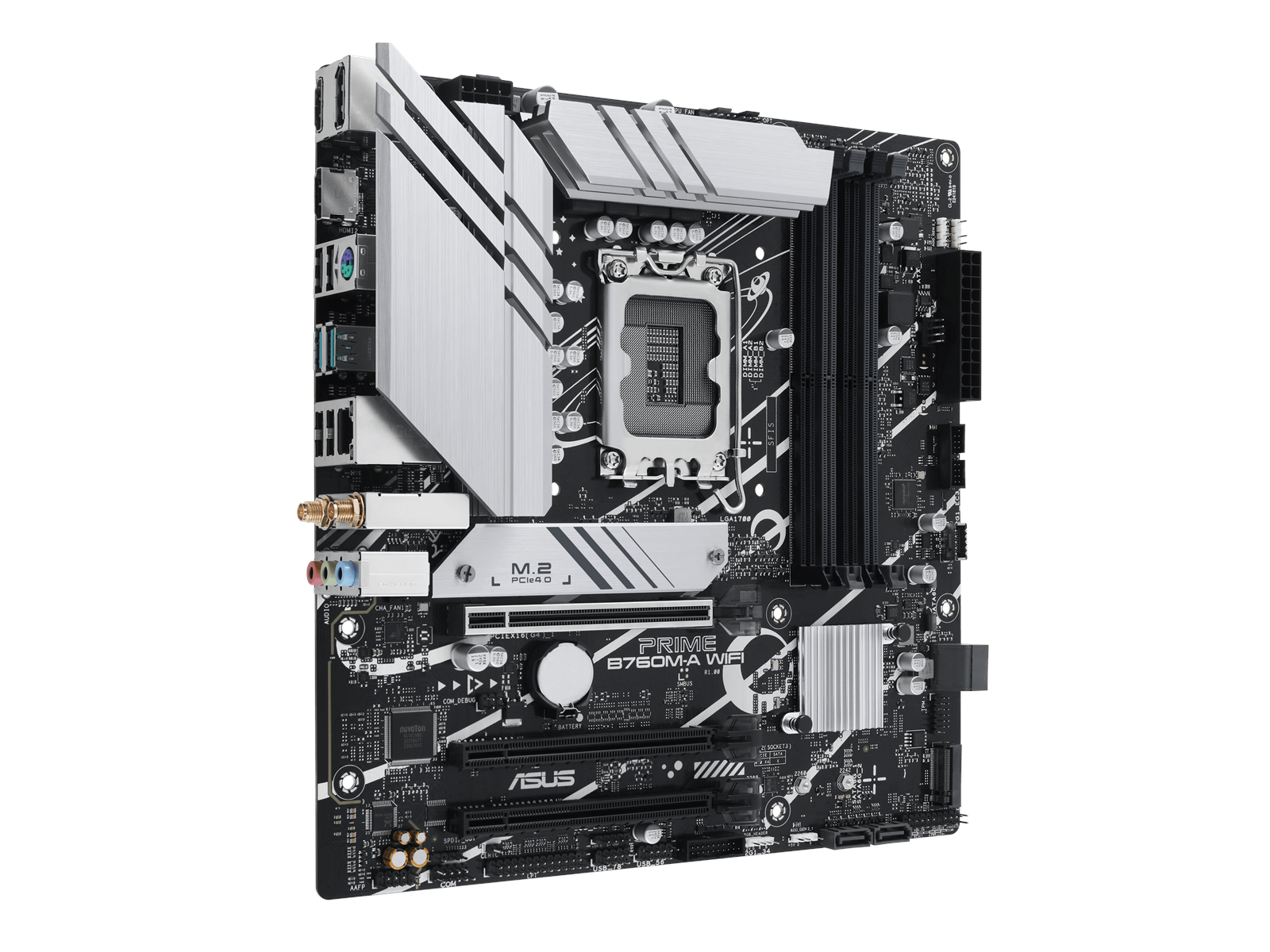 ASUS PRIME B760M-A WIFI (V2) Mainboard - Intel B760 - Intel LGA1700 socket - DDR5 RAM - Micro-ATX
