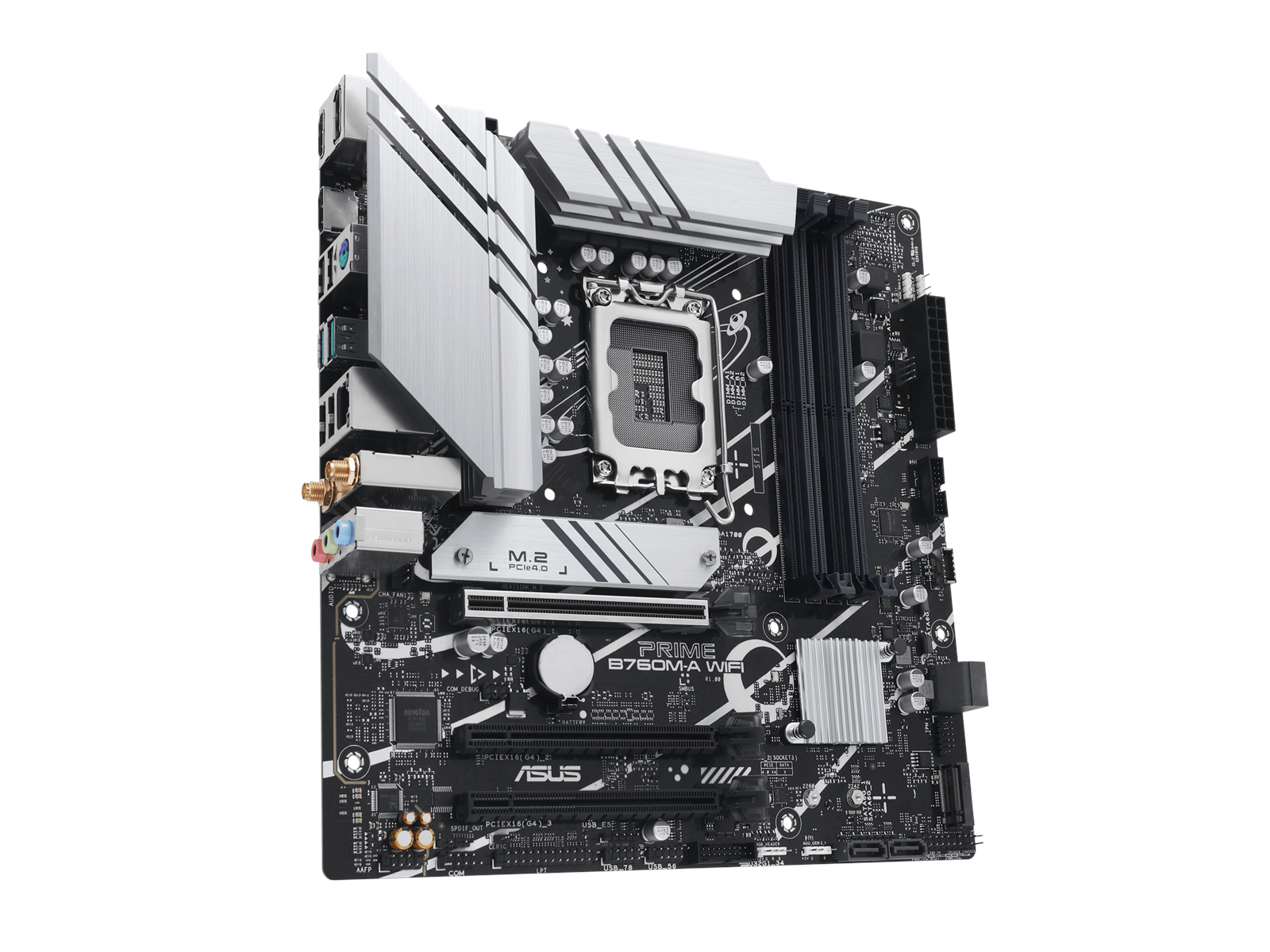 ASUS PRIME B760M-A WIFI (V2) Mainboard - Intel B760 - Intel LGA1700 socket - DDR5 RAM - Micro-ATX