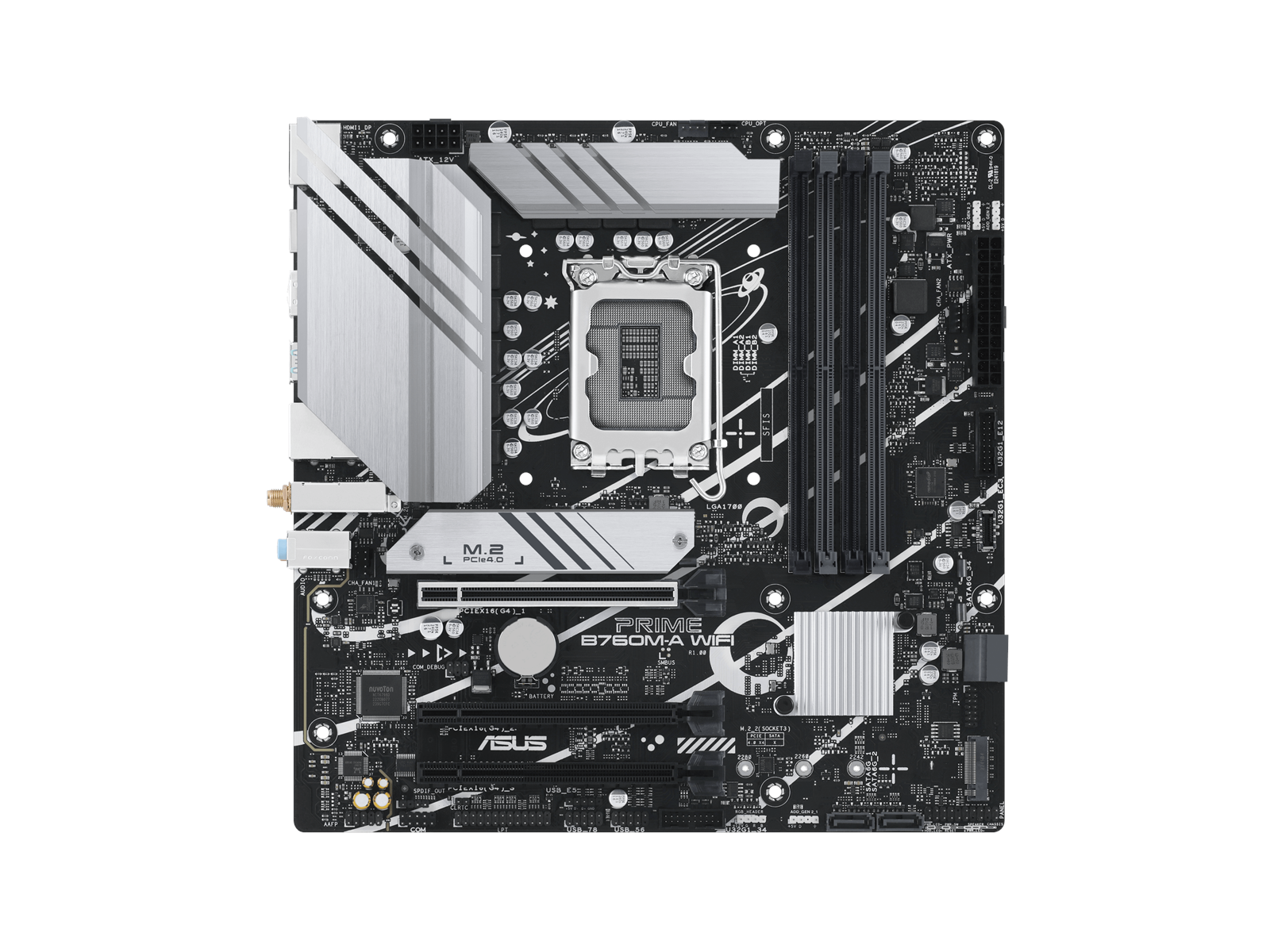 ASUS PRIME B760M-A WIFI (V2) Mainboard - Intel B760 - Intel LGA1700 socket - DDR5 RAM - Micro-ATX
