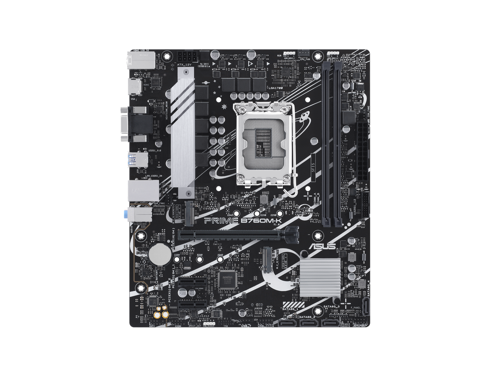 ASUS PRIME B760M-K (V2) Mainboard - Intel B760 - Intel LGA1700 socket - DDR5 RAM - Micro-ATX