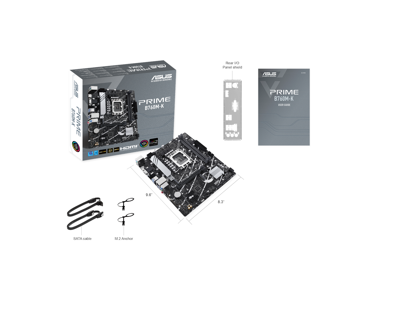 ASUS PRIME B760M-K (V2) Mainboard - Intel B760 - Intel LGA1700 socket - DDR5 RAM - Micro-ATX