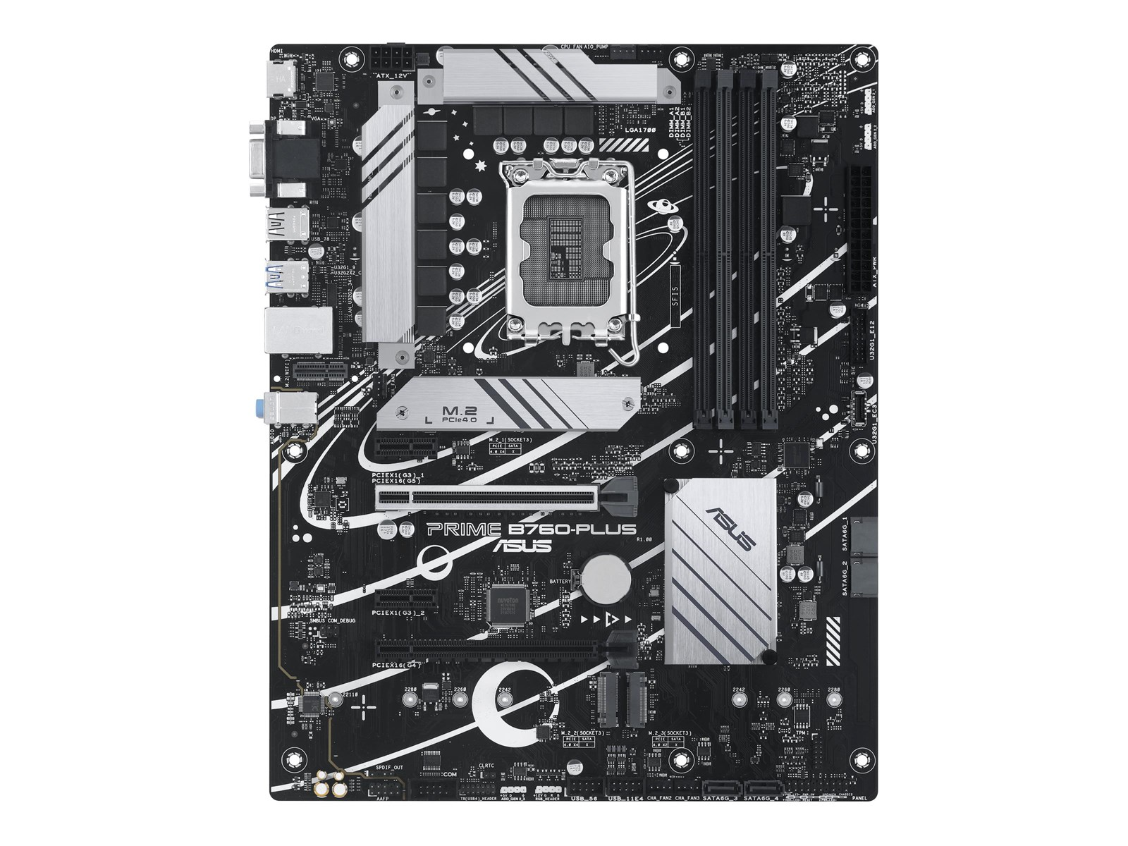 ASUS PRIME B760-PLUS (V2) Mainboard - Intel B760 - Intel LGA1700 socket - DDR5 RAM - ATX