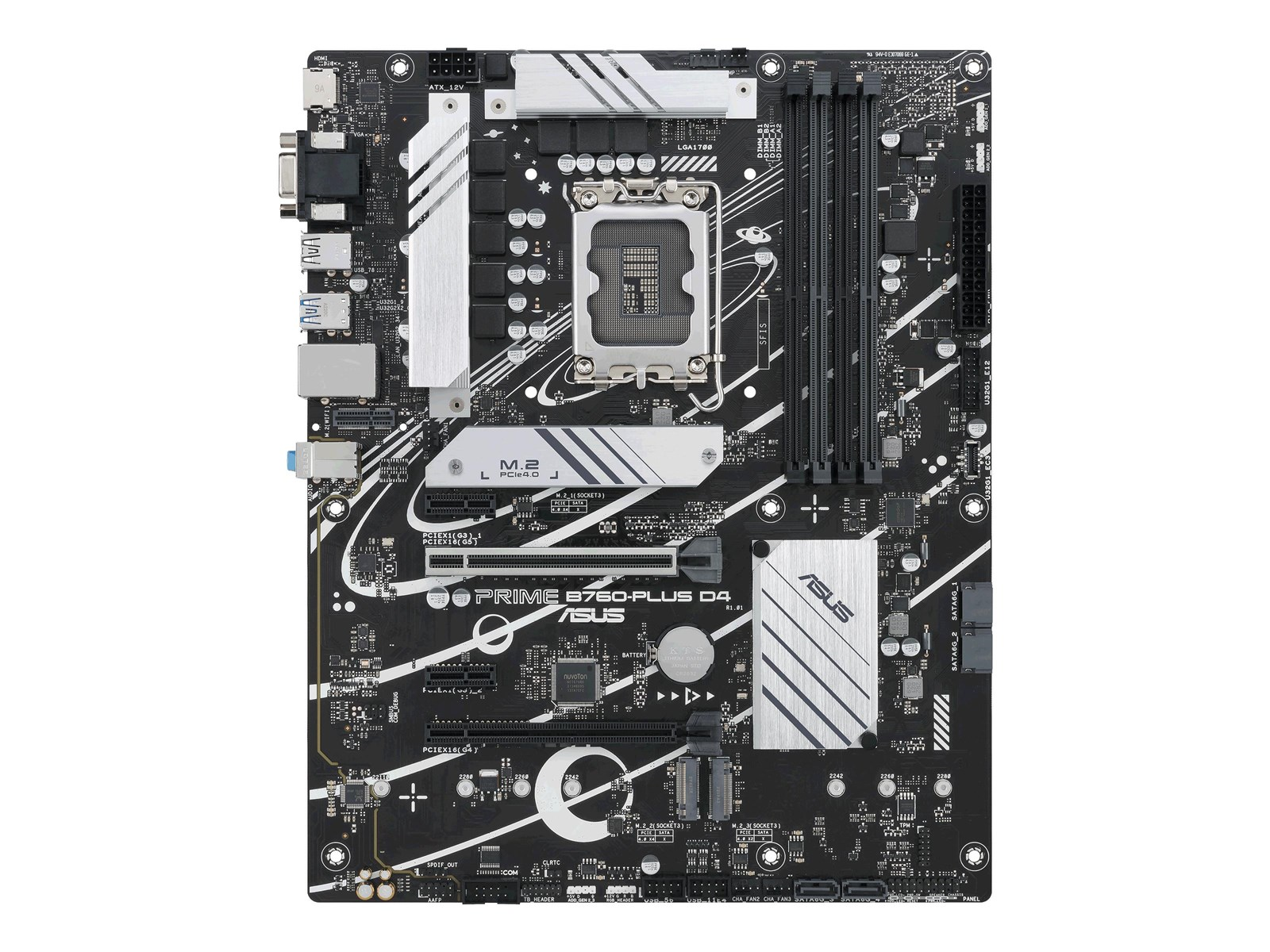 ASUS PRIME B760-PLUS D4 (V2) Mainboard - Intel B760 - Intel LGA1700 socket - DDR4 RAM - ATX