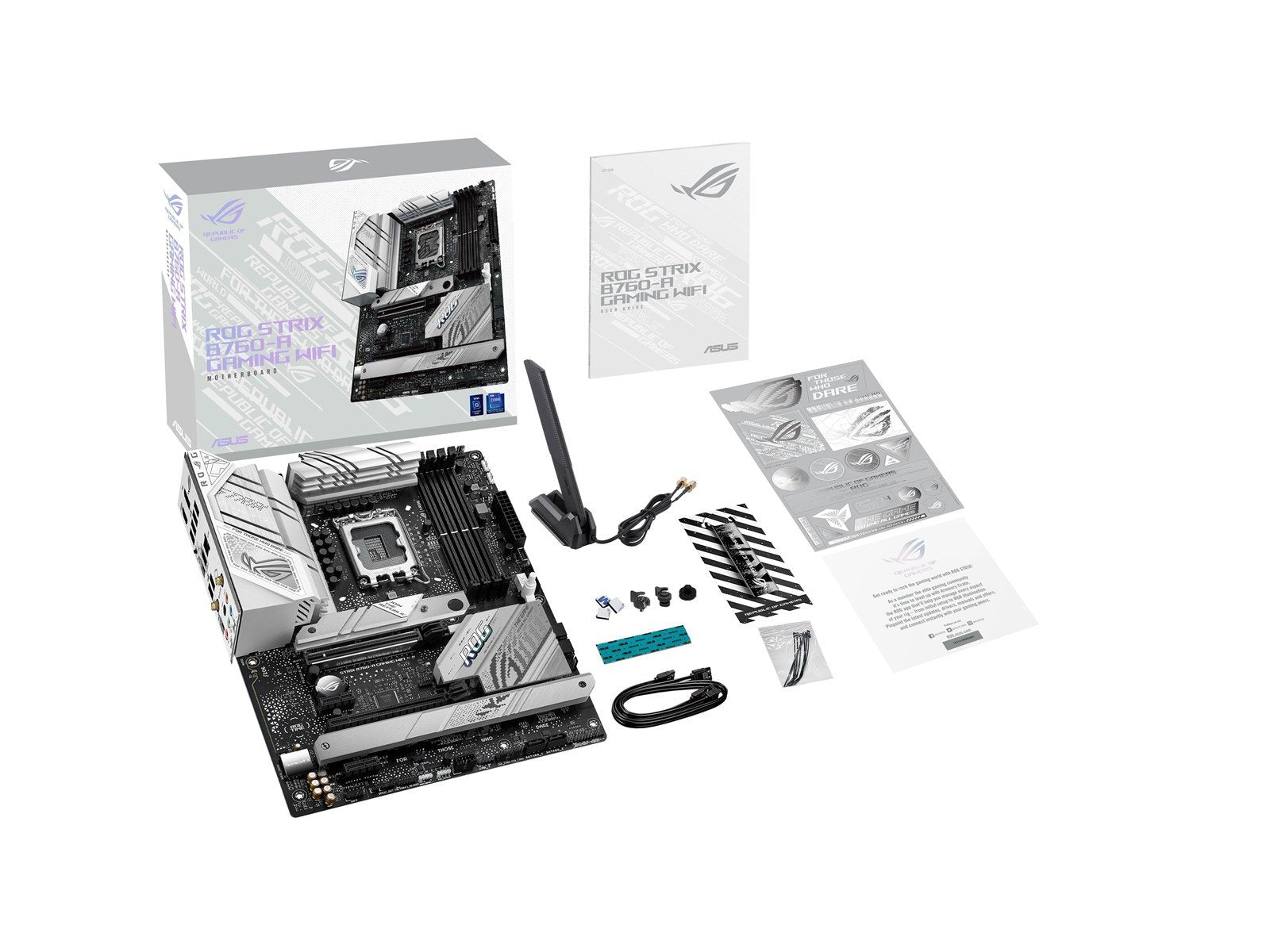 ASUS ROG STRIX B760-A GAMING WIFI (V2) Mainboard - Intel B760 - Intel LGA1700 socket - DDR5 RAM - ATX