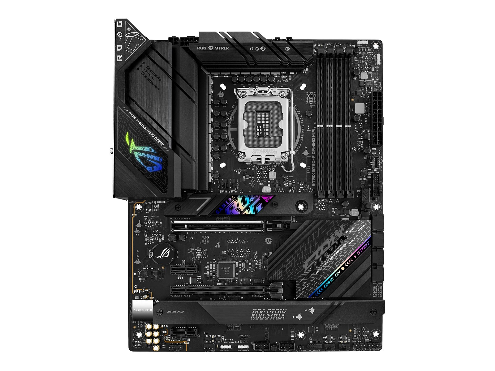ASUS ROG STRIX B760-F GAMING WIFI (V2) Mainboard - Intel B760 - Intel LGA1700 socket - DDR5 RAM - ATX