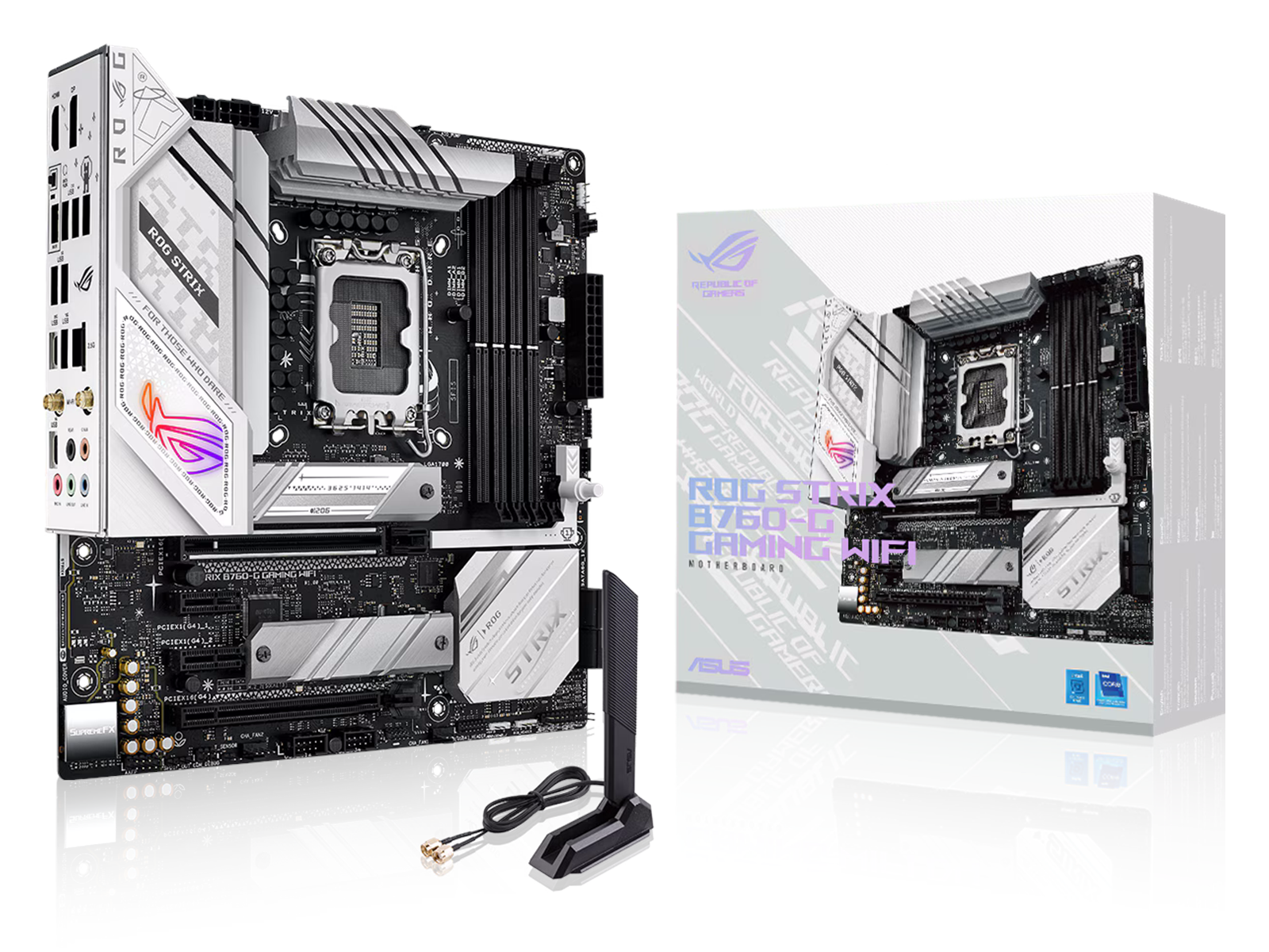 ASUS ROG STRIX B760-G GAMING WIFI (V2) Mainboard - Intel B760 - Intel LGA1700 socket - DDR5 RAM - Micro-ATX