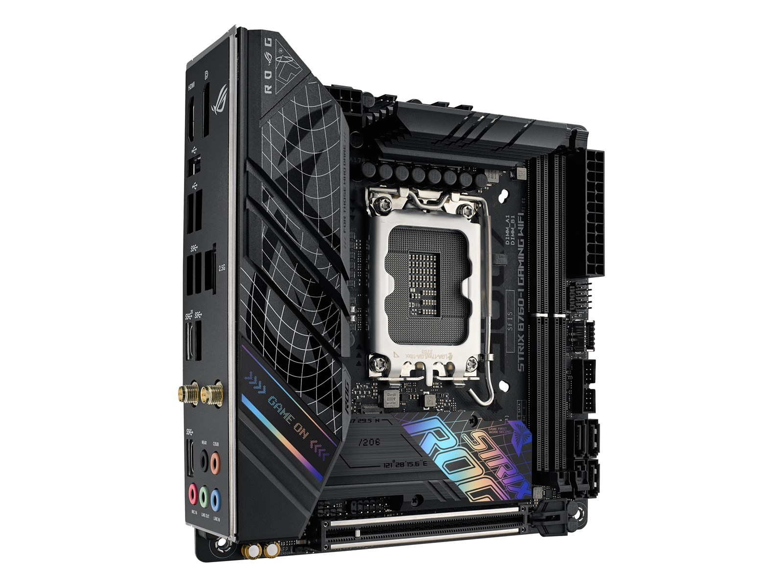 ASUS ROG STRIX B760-I GAMING WIFI (V2) Mainboard - Intel B760 - Intel LGA1700 socket - DDR5 RAM - Mini-ITX