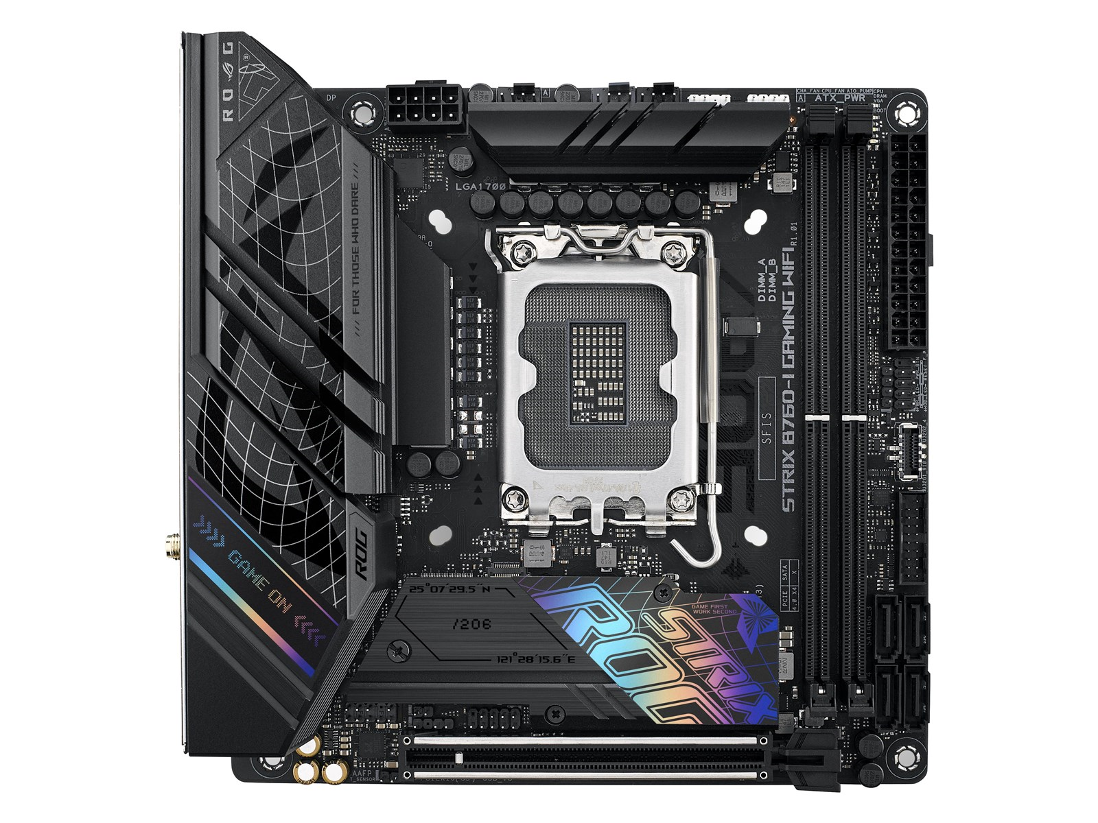 ASUS ROG STRIX B760-I GAMING WIFI (V2) Mainboard - Intel B760 - Intel LGA1700 socket - DDR5 RAM - Mini-ITX