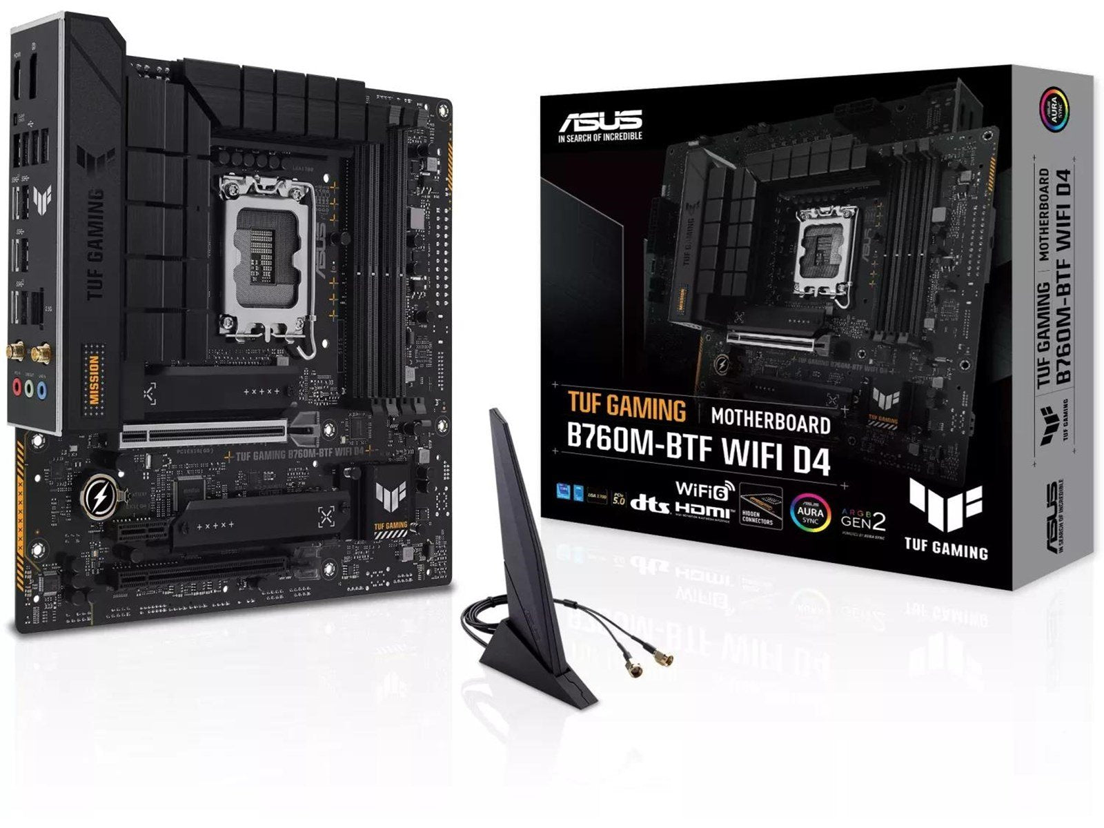 ASUS TUF GAMING B760M-BTF WIFI Mainboard - Intel B760 - Intel LGA1700 socket - Micro-ATX