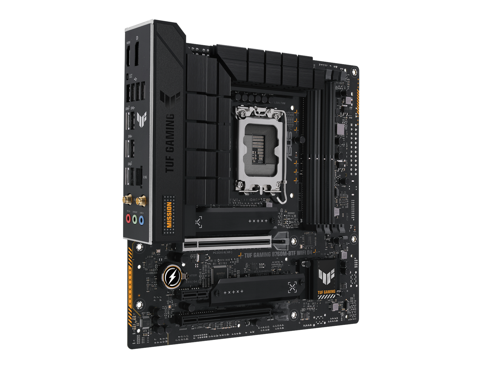 ASUS TUF GAMING B760M-BTF WIFI Mainboard - Intel B760 - Intel LGA1700 socket - Micro-ATX