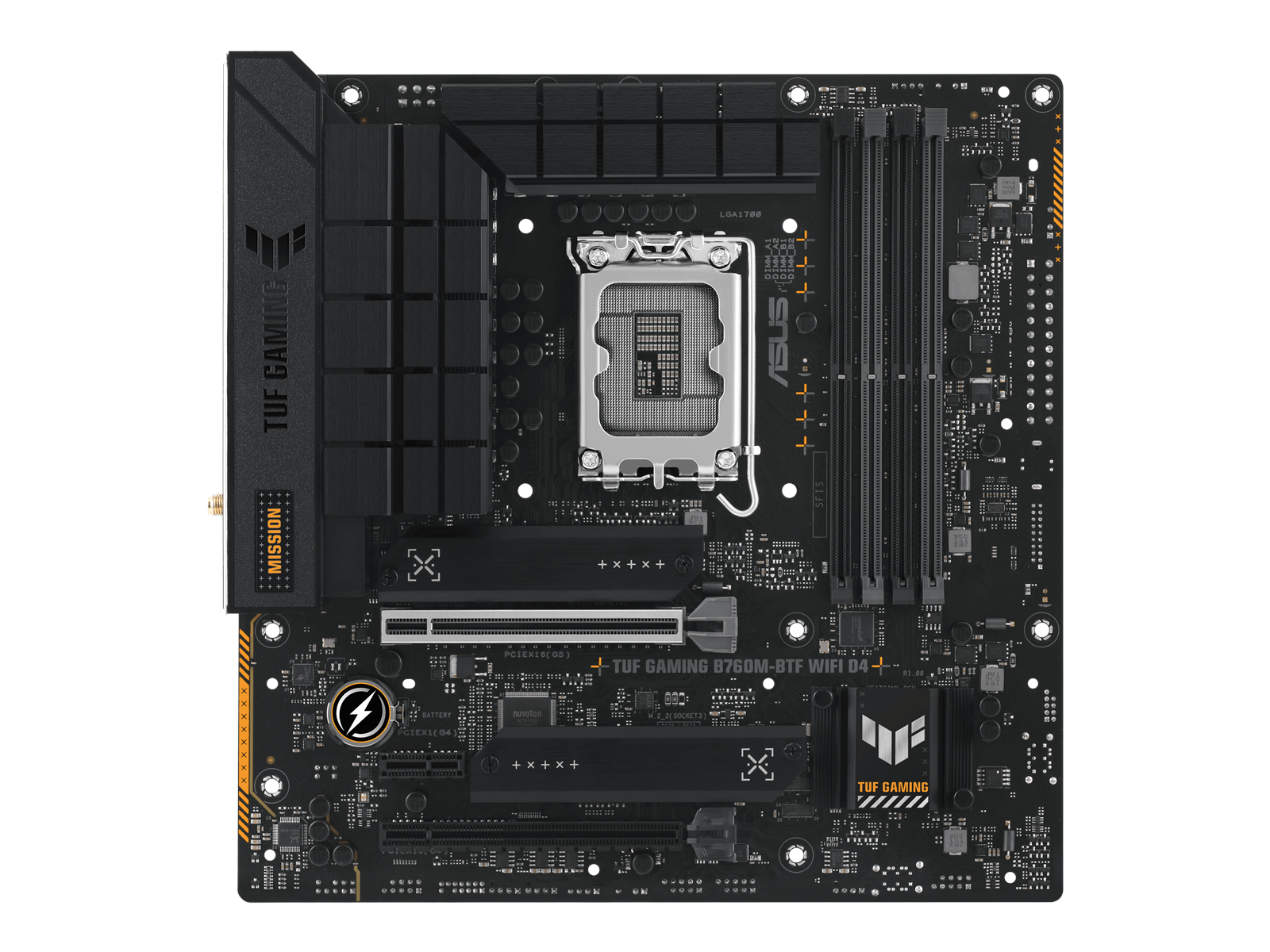 ASUS TUF GAMING B760M-BTF WIFI Mainboard - Intel B760 - Intel LGA1700 socket - Micro-ATX