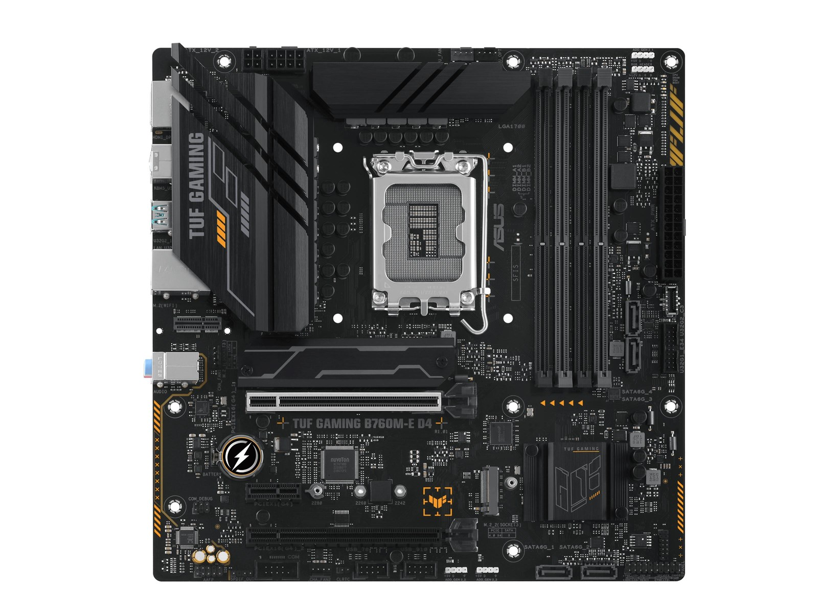 ASUS TUF GAMING B760M-E D4 (V2) Mainboard - Intel B760 - Intel LGA1700 socket - DDR4 RAM - Micro-ATX