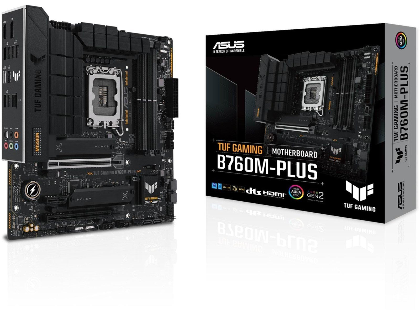 ASUS TUF GAMING B760M-PLUS (V2) Mainboard - Intel B760 - Intel LGA1700 socket - DDR5 RAM - Micro-ATX