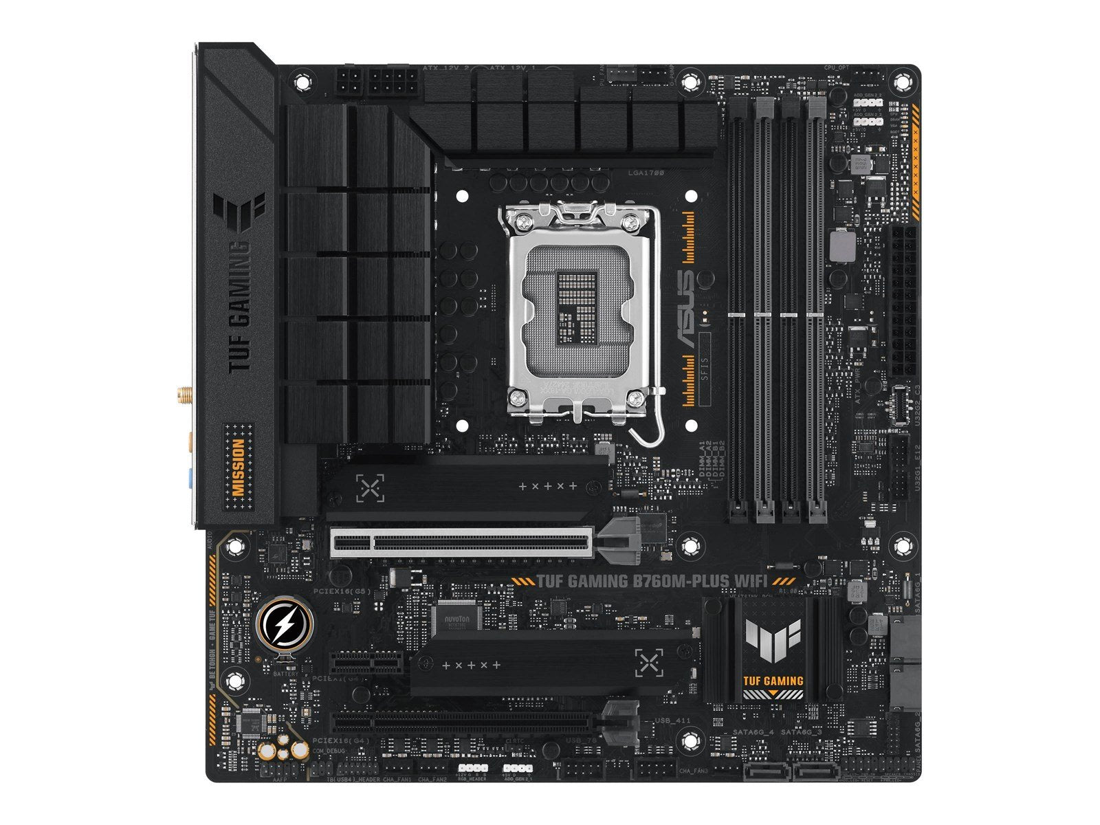 ASUS TUF GAMING B760M-PLUS (V2) Mainboard - Intel B760 - Intel LGA1700 socket - DDR5 RAM - Micro-ATX