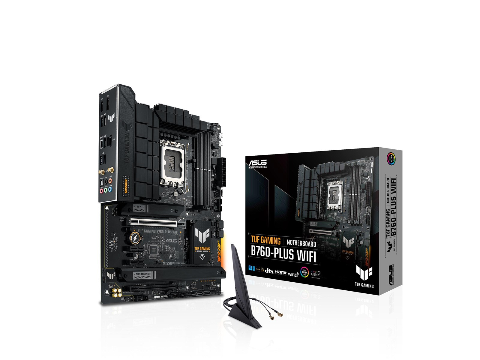 ASUS TUF GAMING B760-PLUS WIFI (V2) Mainboard - Intel B760 - Intel LGA1700 socket - DDR5 RAM - ATX