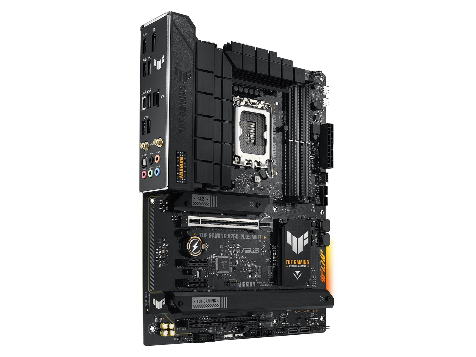ASUS TUF GAMING B760-PLUS WIFI (V2) Mainboard - Intel B760 - Intel LGA1700 socket - DDR5 RAM - ATX