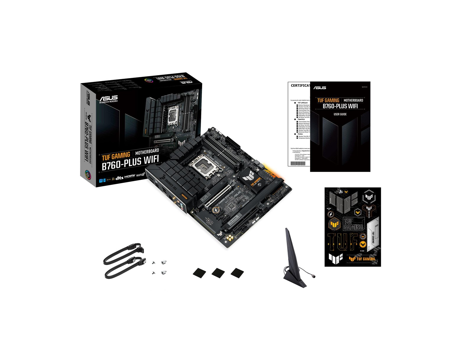 ASUS TUF GAMING B760-PLUS WIFI (V2) Mainboard - Intel B760 - Intel LGA1700 socket - DDR5 RAM - ATX