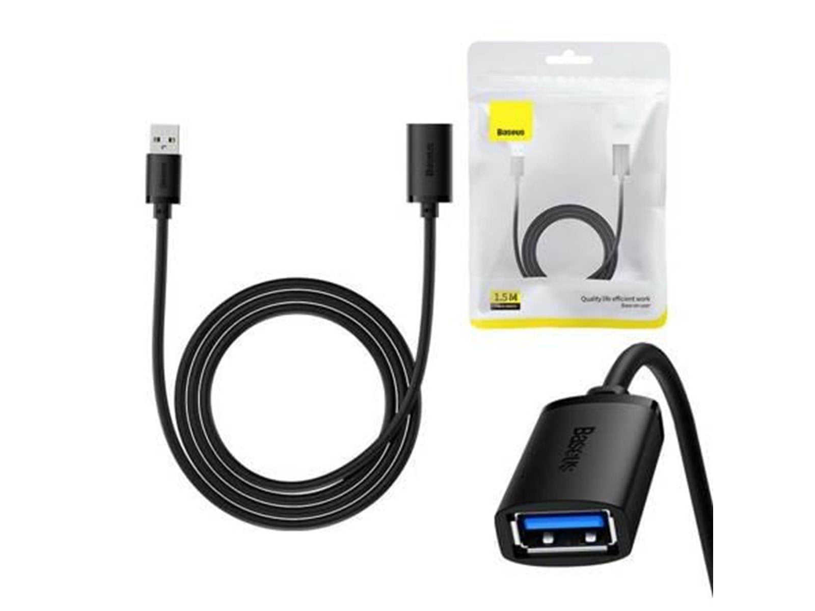 Baseus USB 3.0 Extension cable  male to female AirJoy Series 1.5m (black)