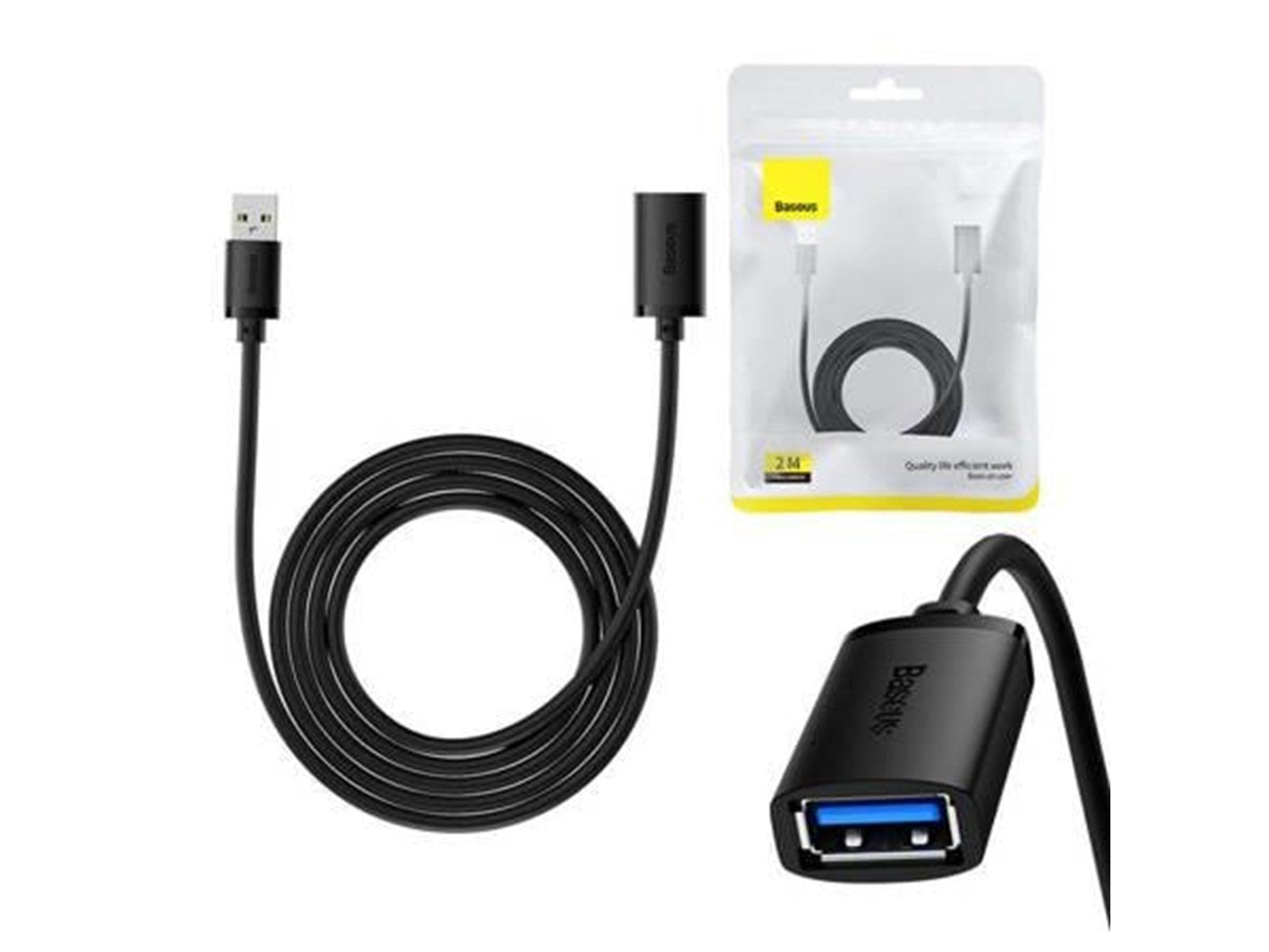 Baseus USB 3.0 Extension cable  male to female AirJoy Series 2m (black)