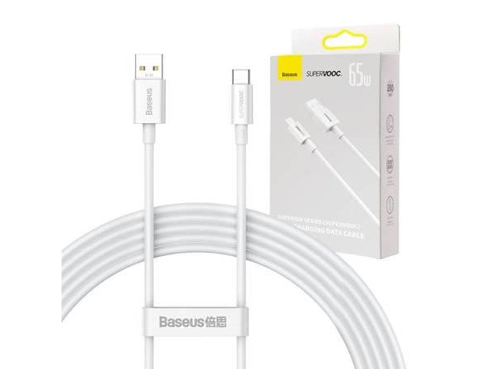 Baseus Superior Series Cable USB to USB-C 65W PD 2m (white)