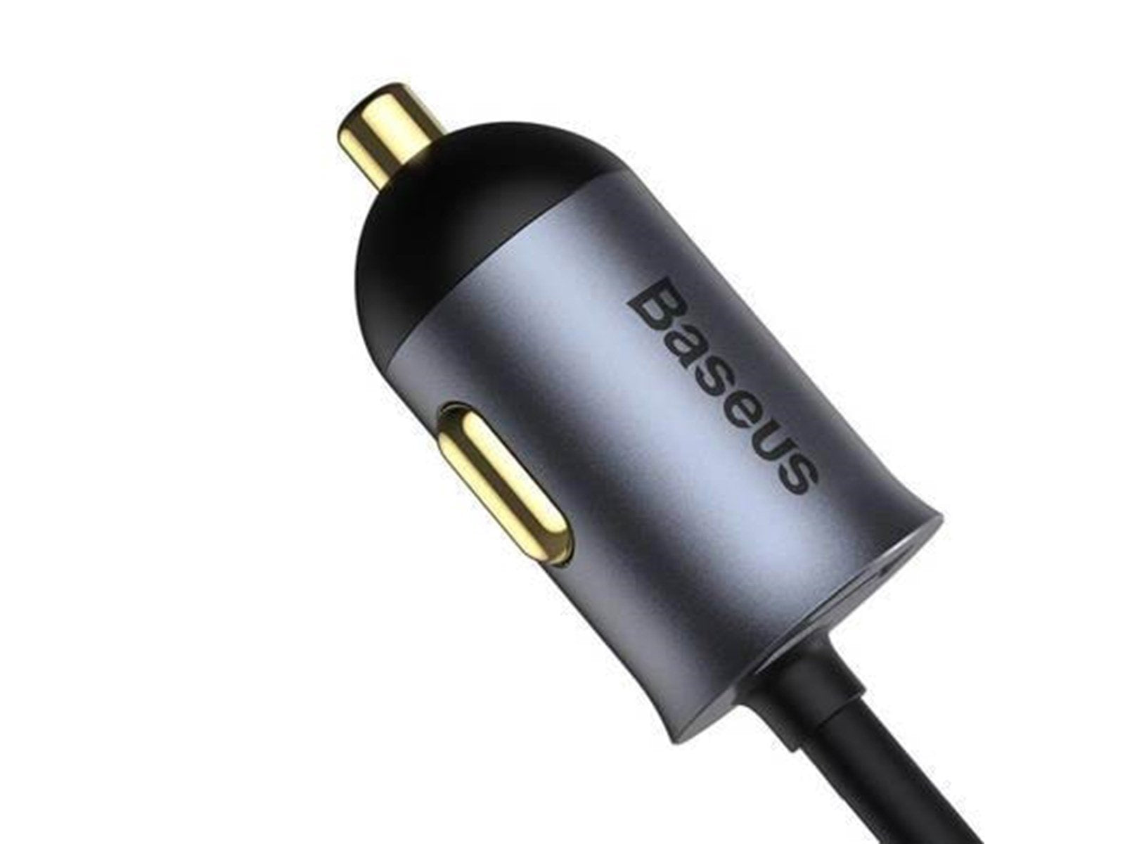 Baseus Car charger  Share Together with extension cord 3x USB USB-C 120W (grey)