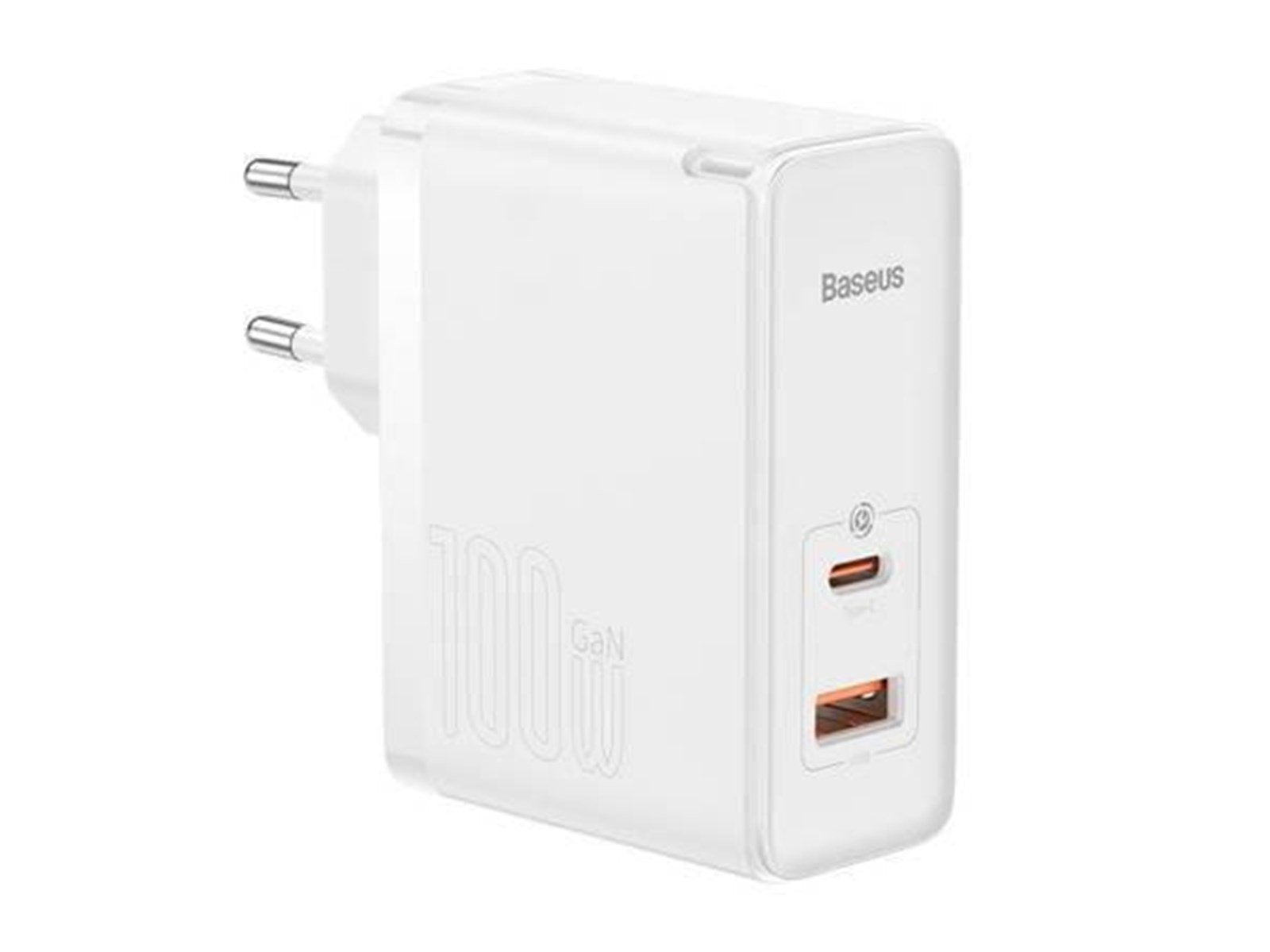 Baseus Wall charger  GaN5 Pro USB-C + USB 100W + 1m cable (white)