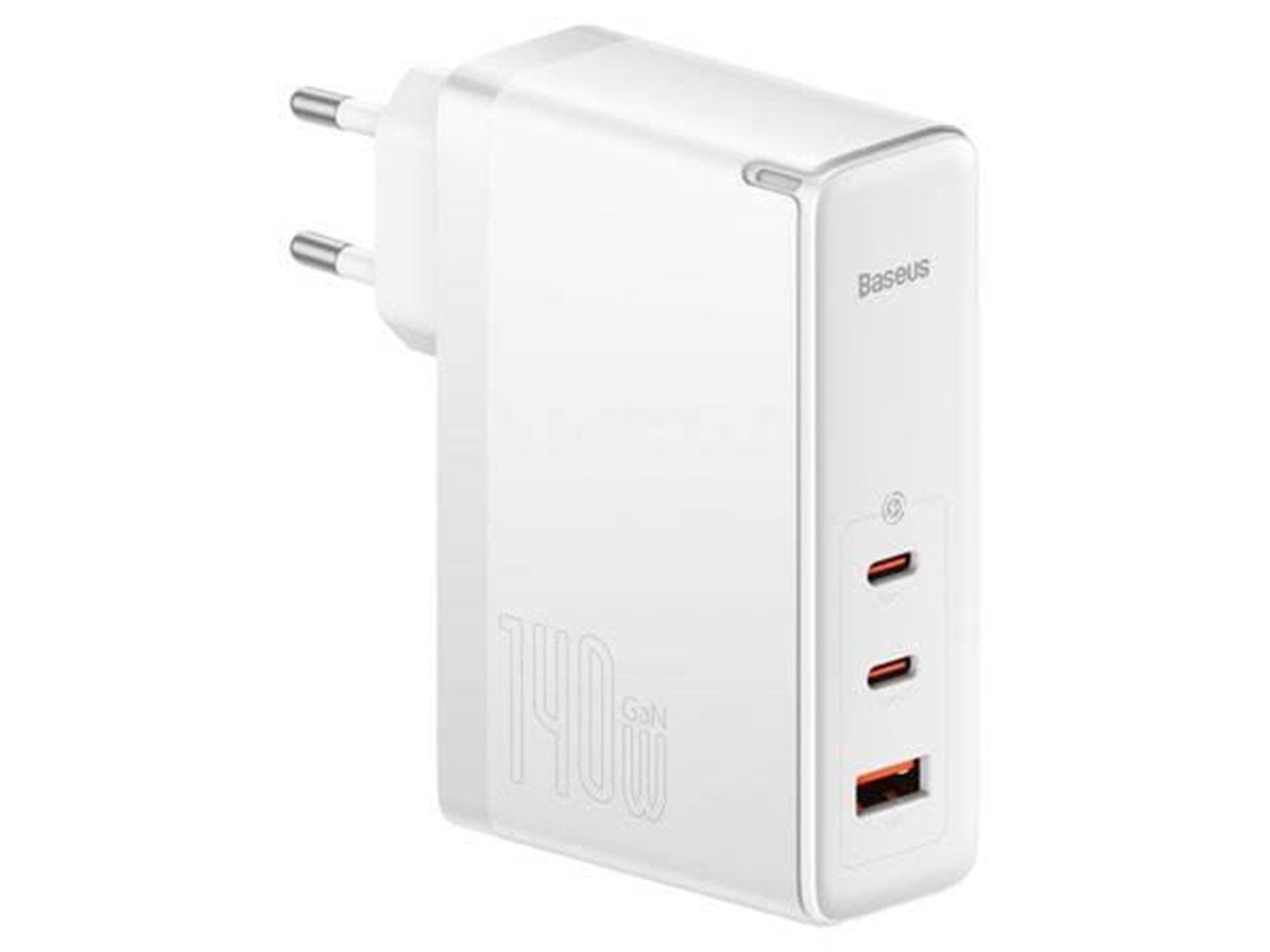 Baseus Wall charger  GaN5 Pro 2xUSB-C + USB 140W (white)