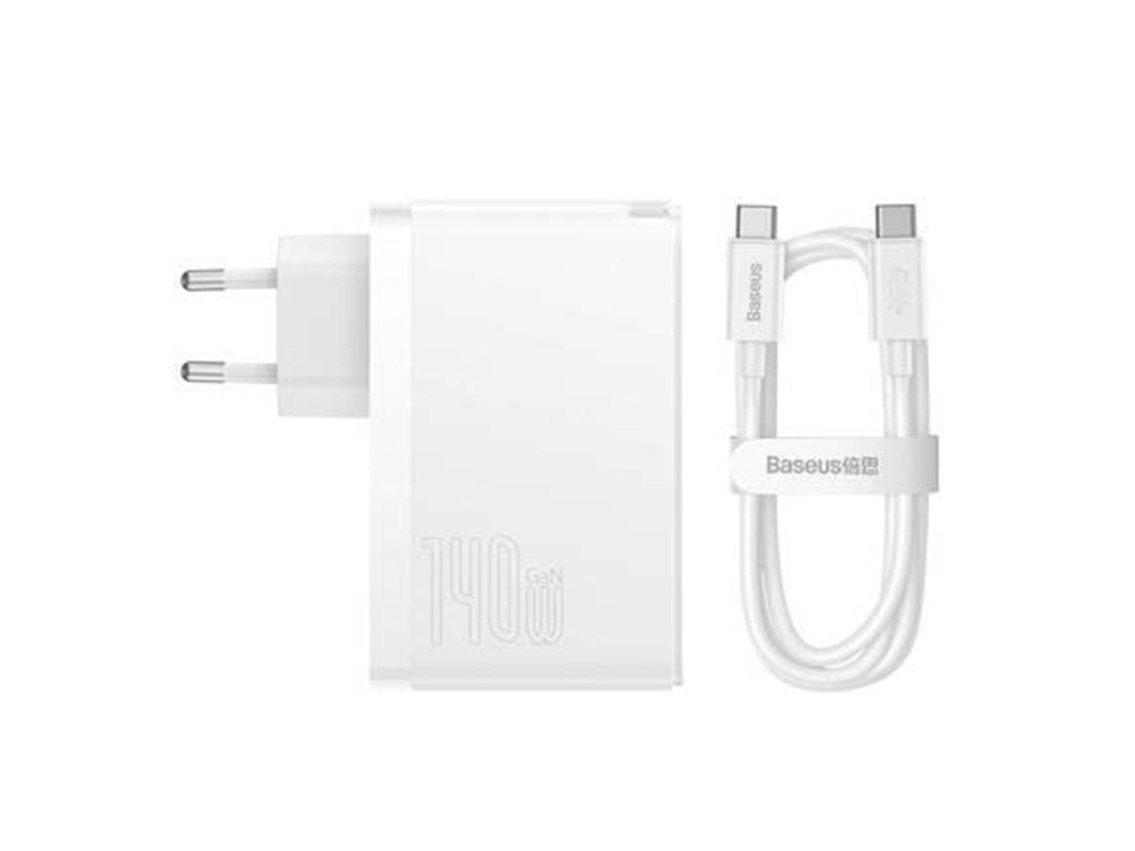 Baseus Wall charger  GaN5 Pro 2xUSB-C + USB 140W (white)