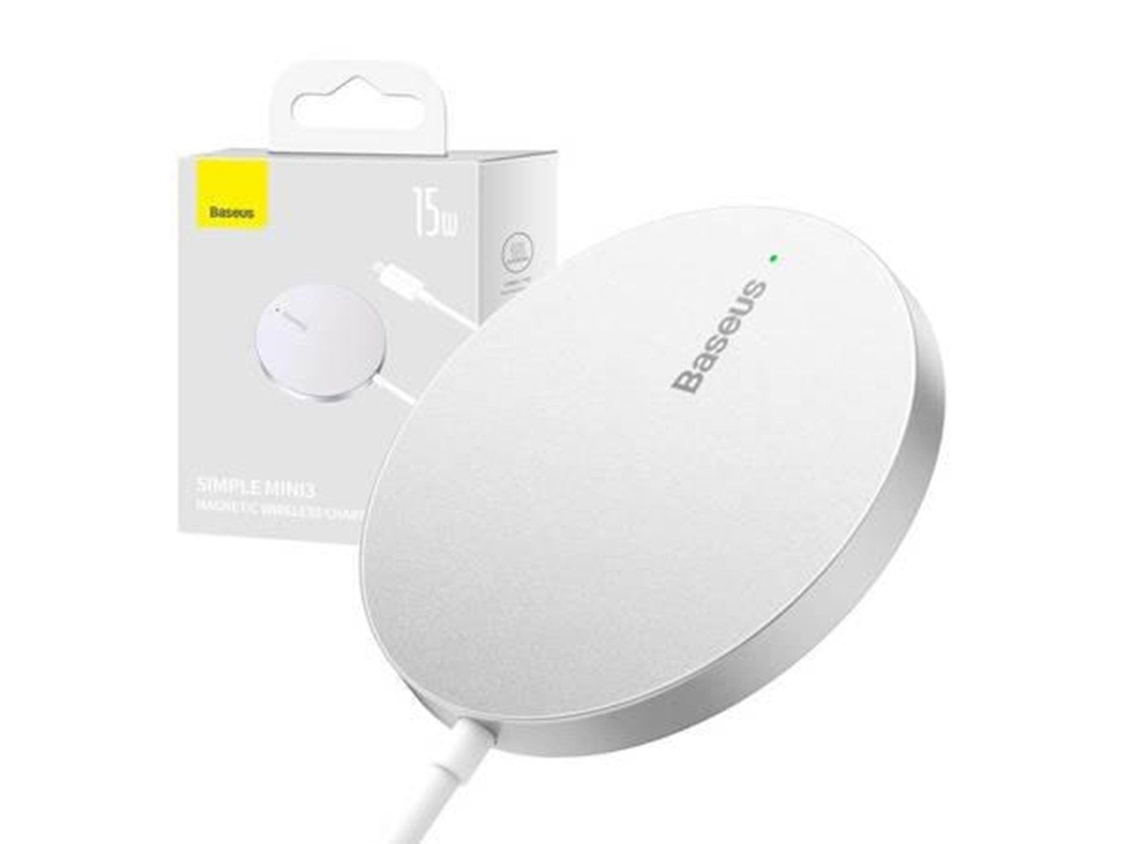 Baseus Magnetic Wireless Charger  Simple Mini3 15W (Silver)