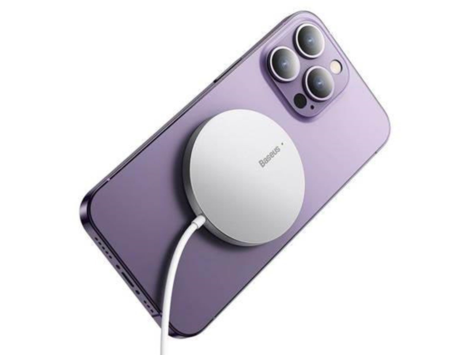 Baseus Magnetic Wireless Charger  Simple Mini3 15W (Silver)