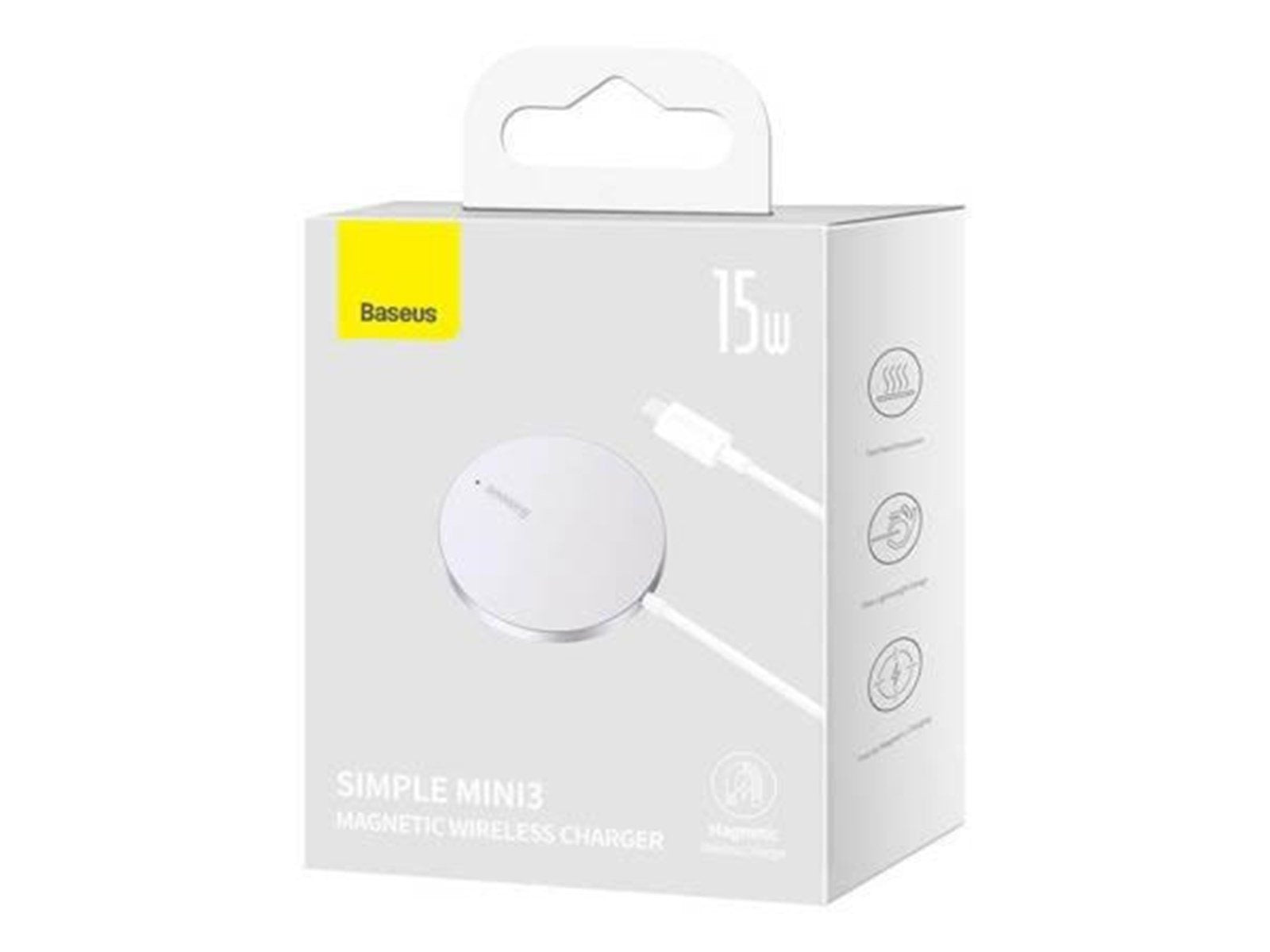 Baseus Magnetic Wireless Charger  Simple Mini3 15W (Silver)