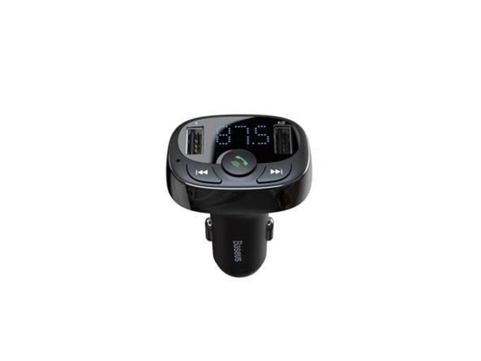 Baseus FM Transmitter T typed Bluetooth 2xUSB microSD (Black)