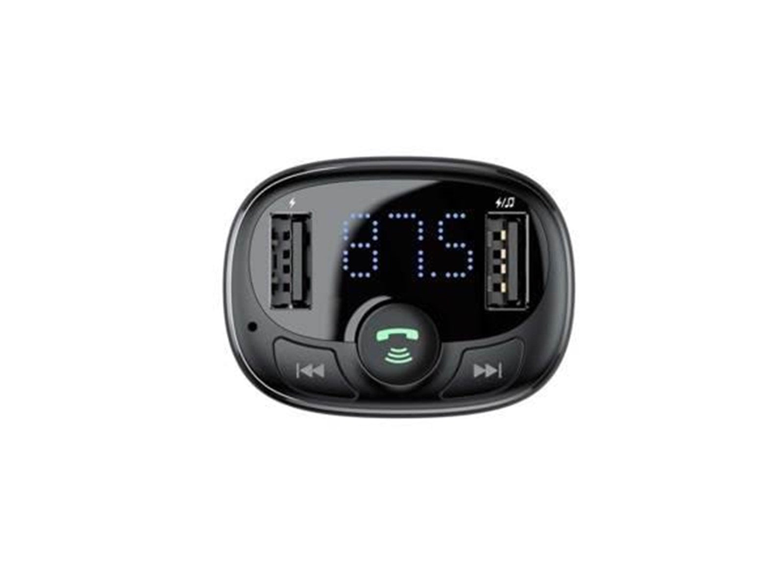 Baseus FM Transmitter T typed Bluetooth 2xUSB microSD (Black)