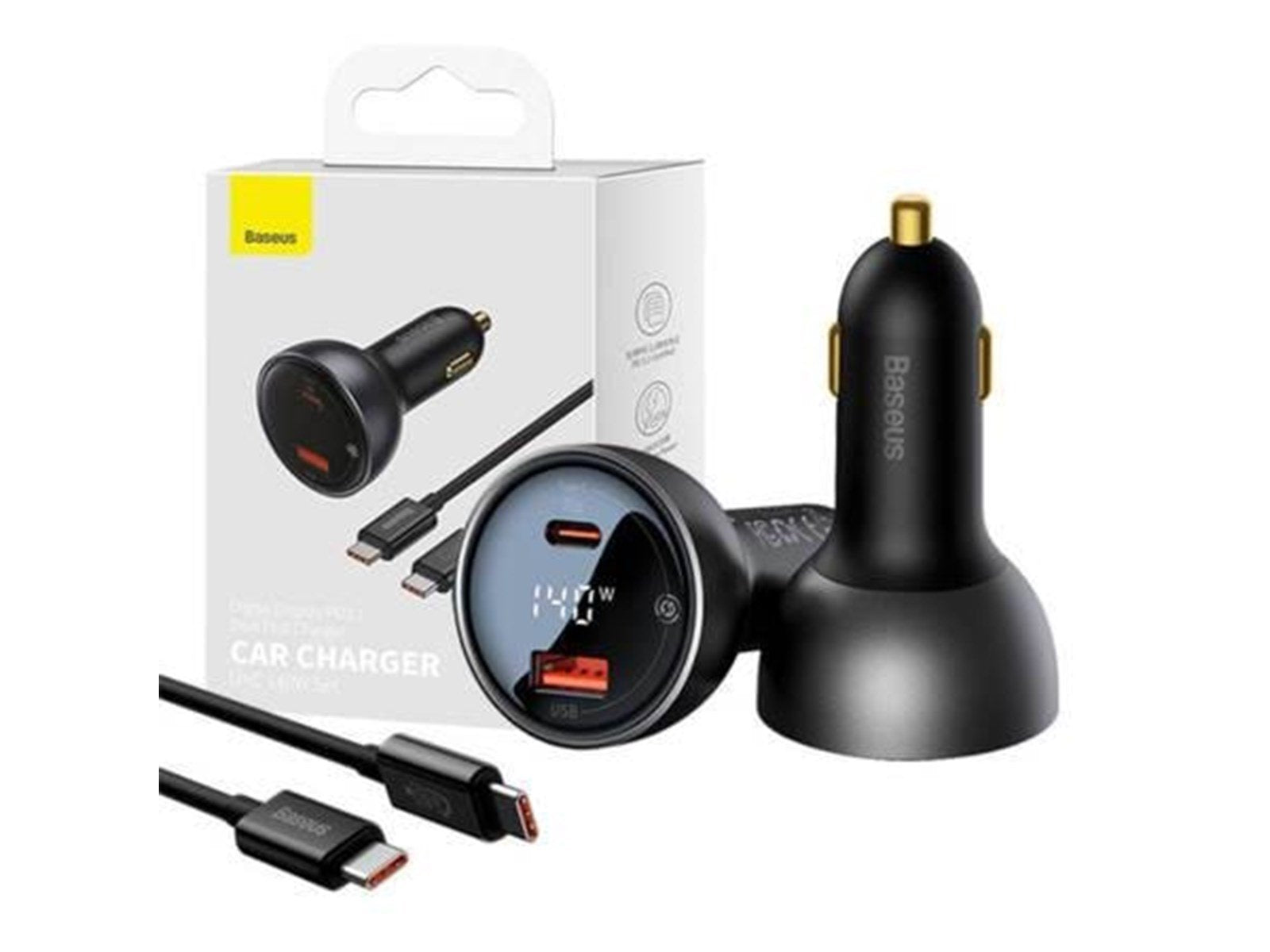 Baseus Car charger  Superme USB USB-C 140W (black)