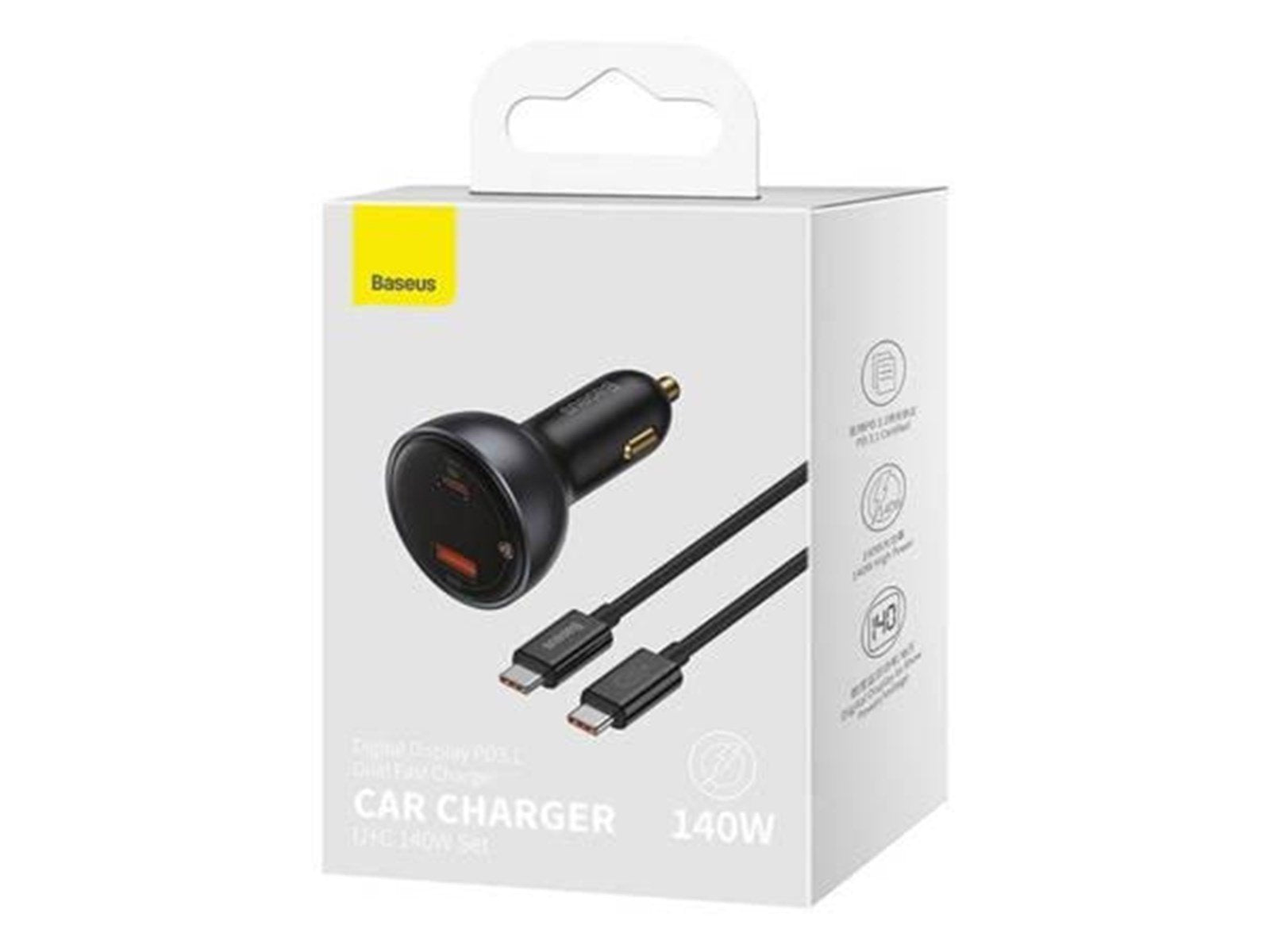 Baseus Car charger  Superme USB USB-C 140W (black)