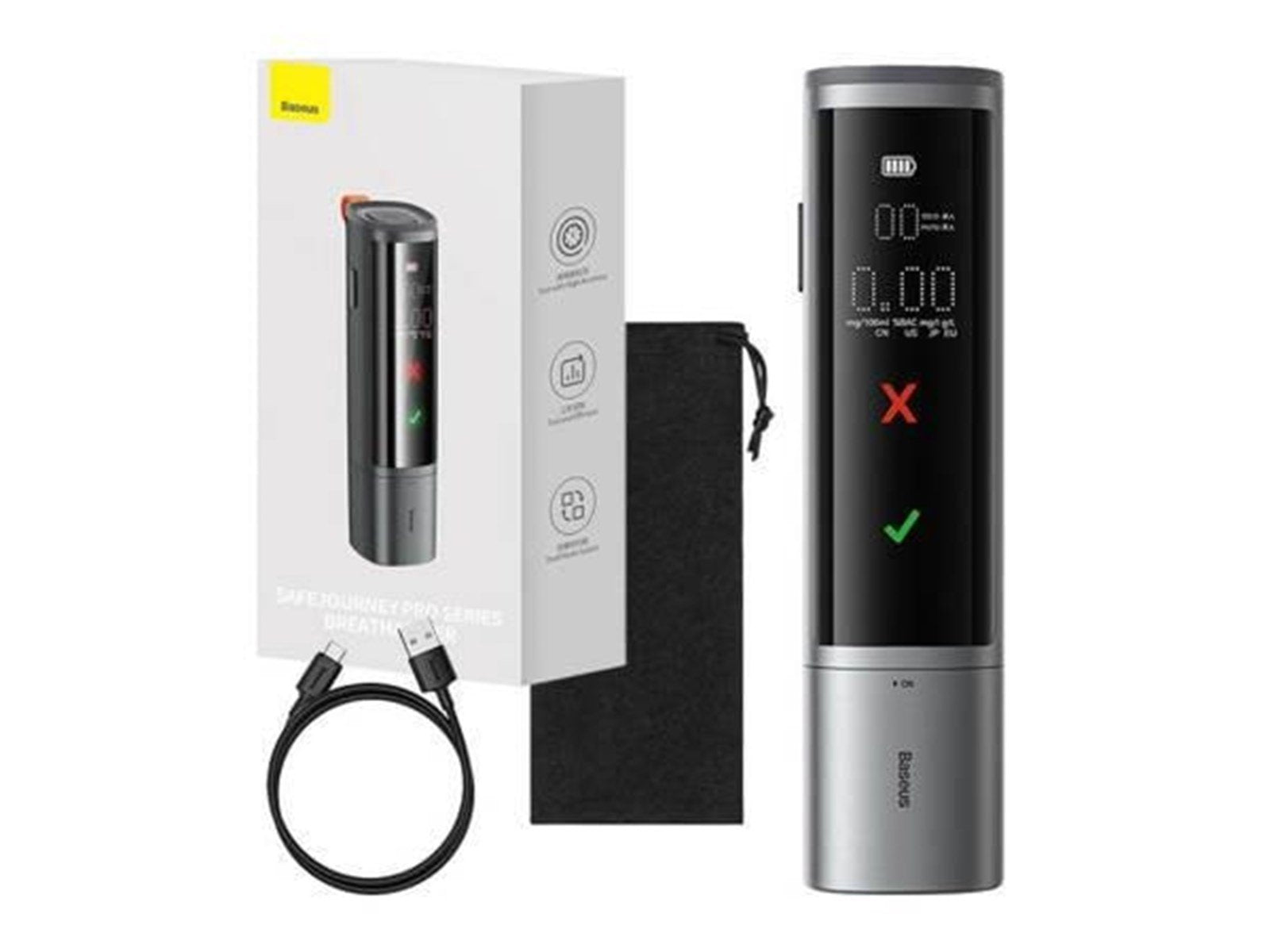 Baseus Electronic Breathalyzer  SafeJourney Pro (Grey)