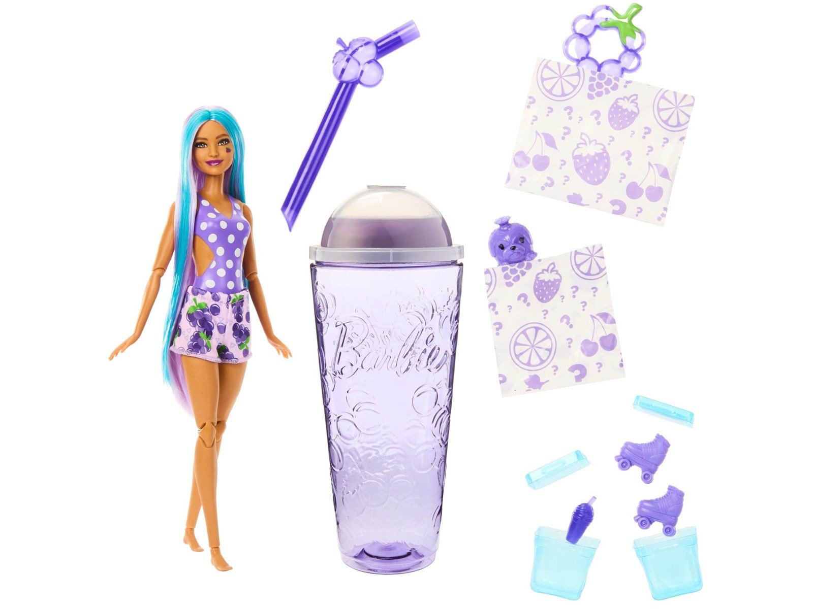 Barbie Pop Reveal Juicy Fruits Grape Fizz Doll 30cm