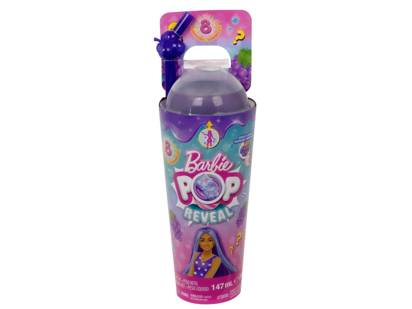 Barbie Pop Reveal Juicy Fruits Grape Fizz Doll 30cm