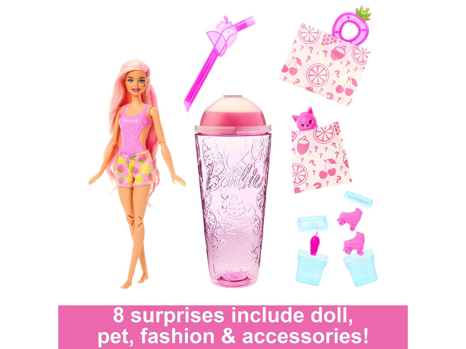 Barbie Pop Reveal Fruit Series Strawberry Lemonade Doll 30cm