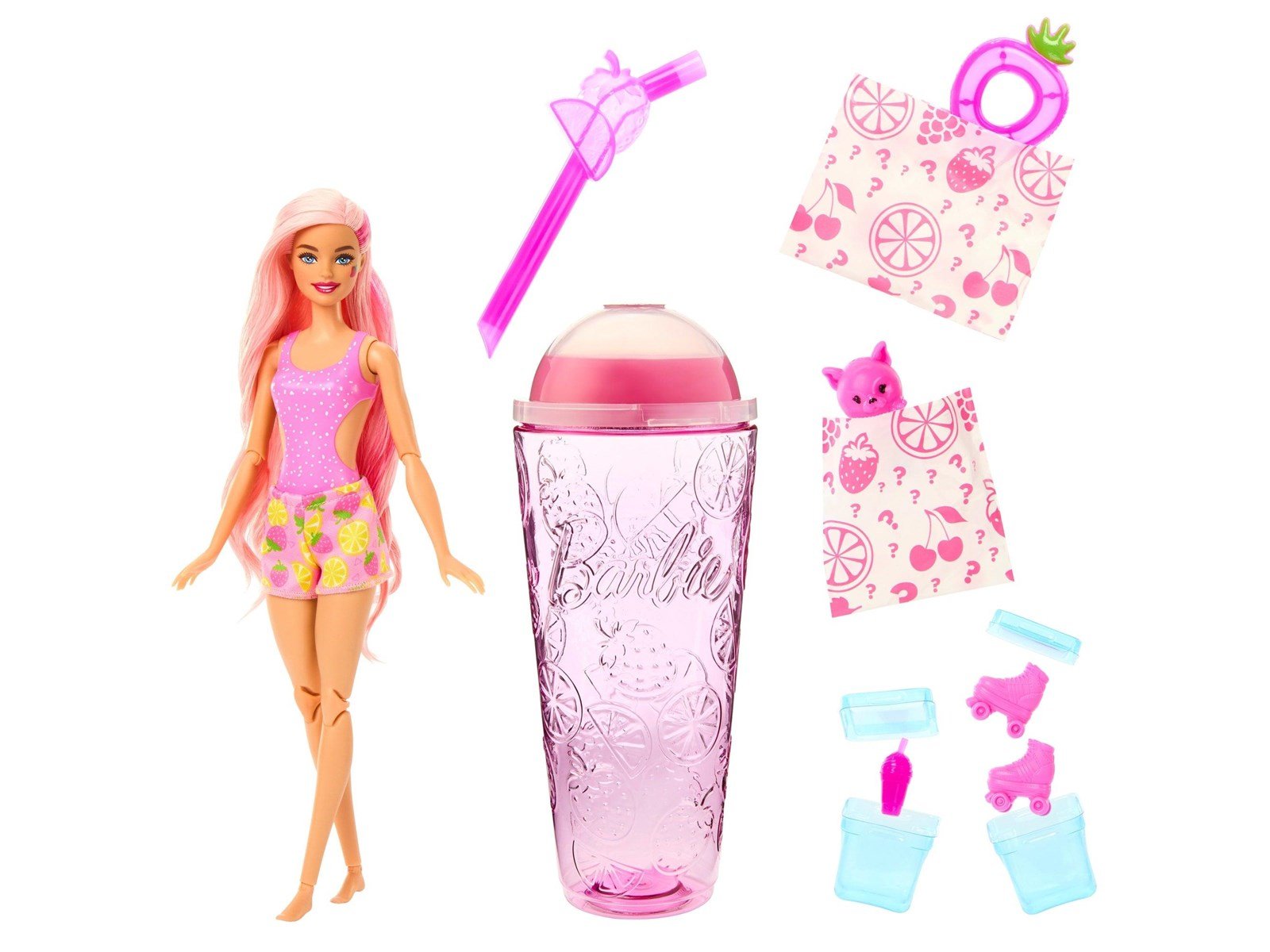 Barbie Pop Reveal Fruit Series Strawberry Lemonade Doll 30cm