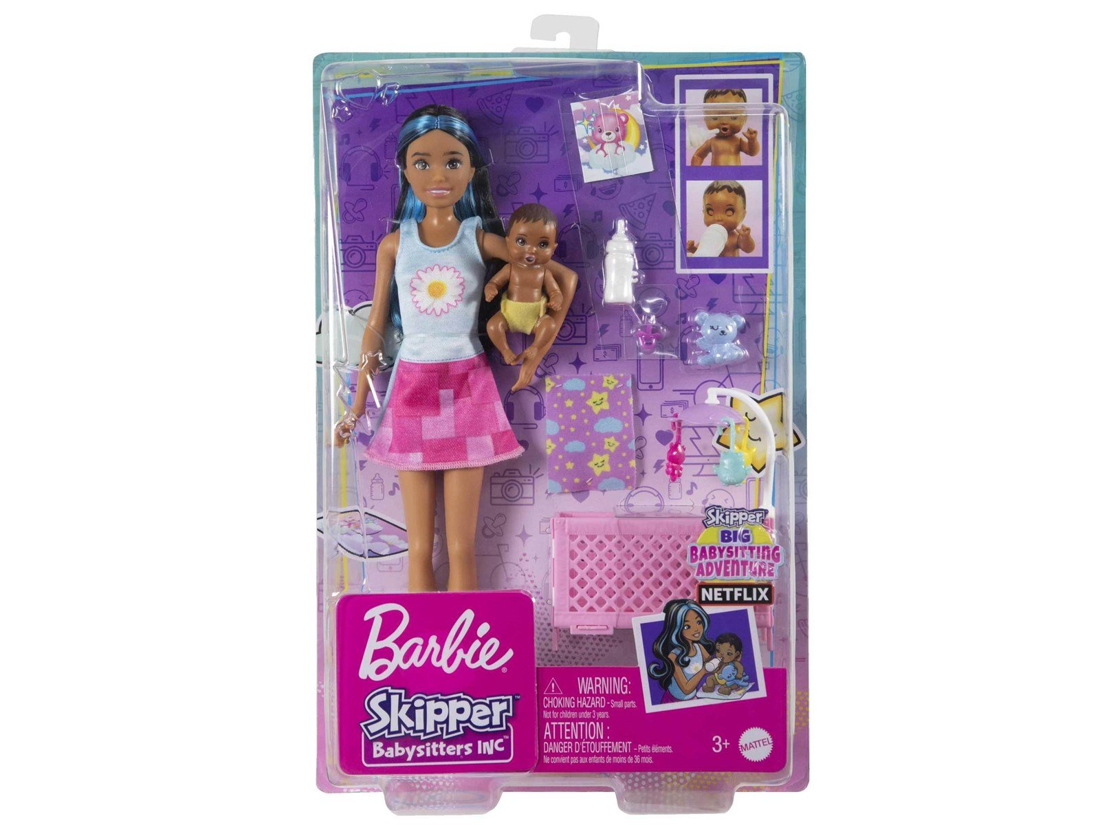 Barbie Skipper Babysitters Inc. Crib Playset