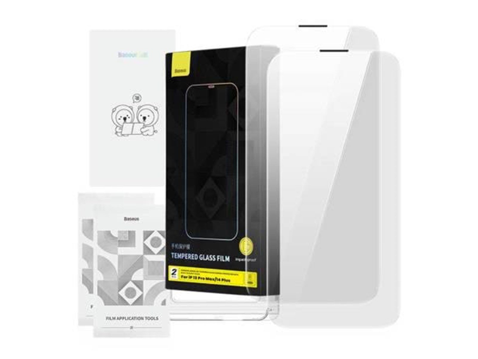 Baseus Tempered Glass  Corning for iPhone 13 Pro Max/14 Plus with built-in dust filter