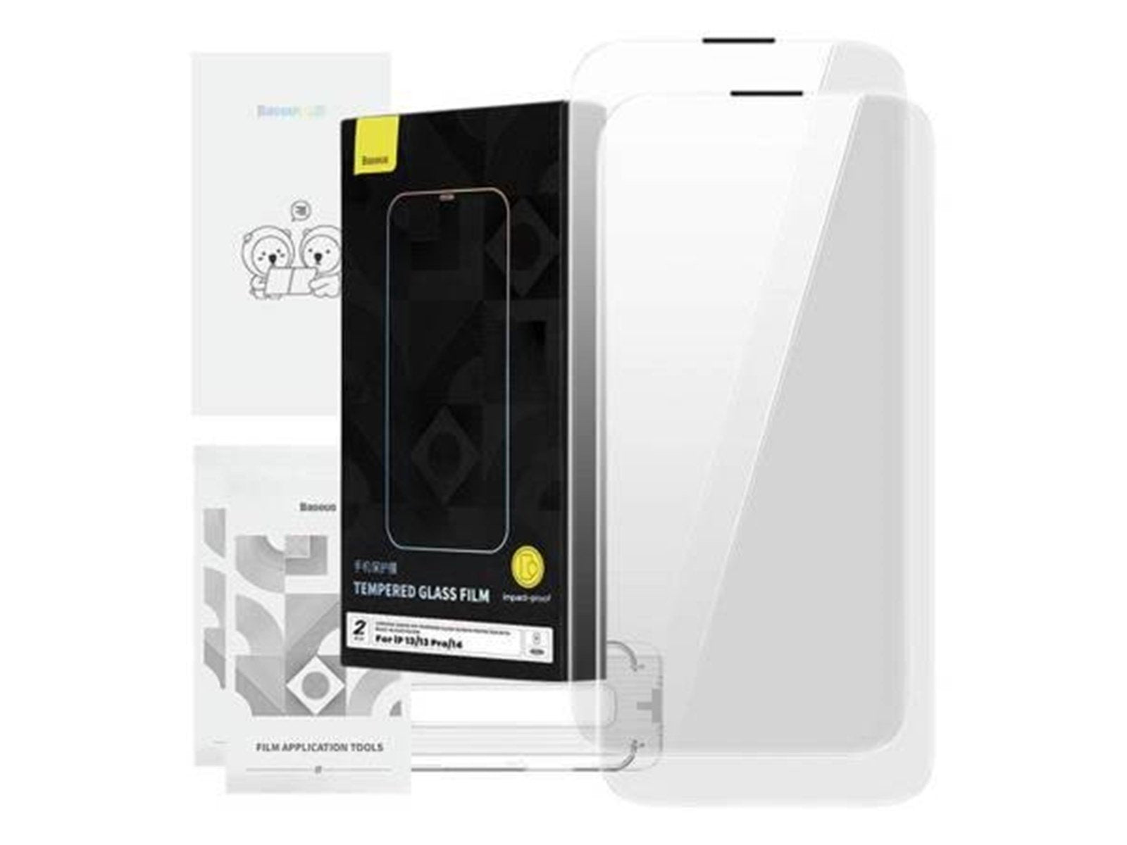 Baseus Tempered Glass  Corning for iPhone 13/13 Pro/14 with built-in dust filter